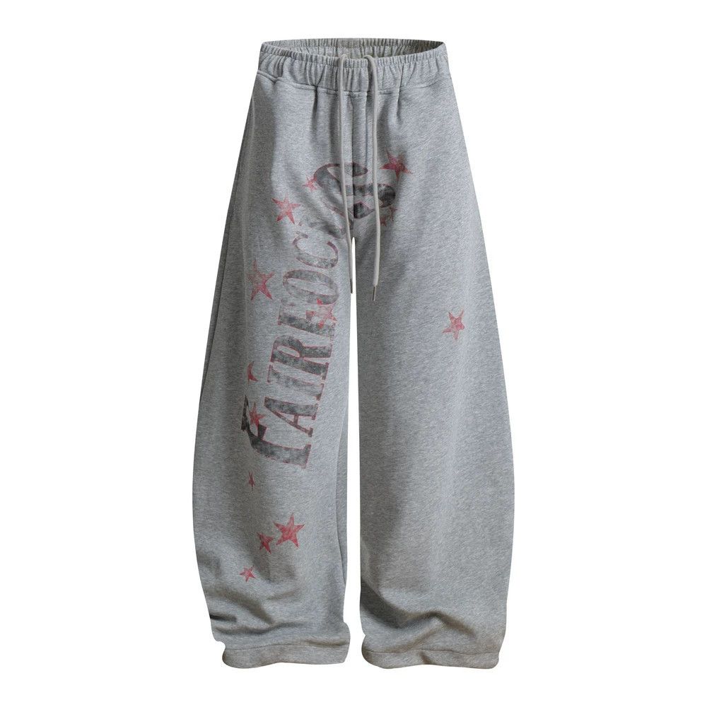 Vintage Men's loose wide-leg star graffiti casual scimitar trousers Size US 32 / EU 48 - 1 Thumbnail