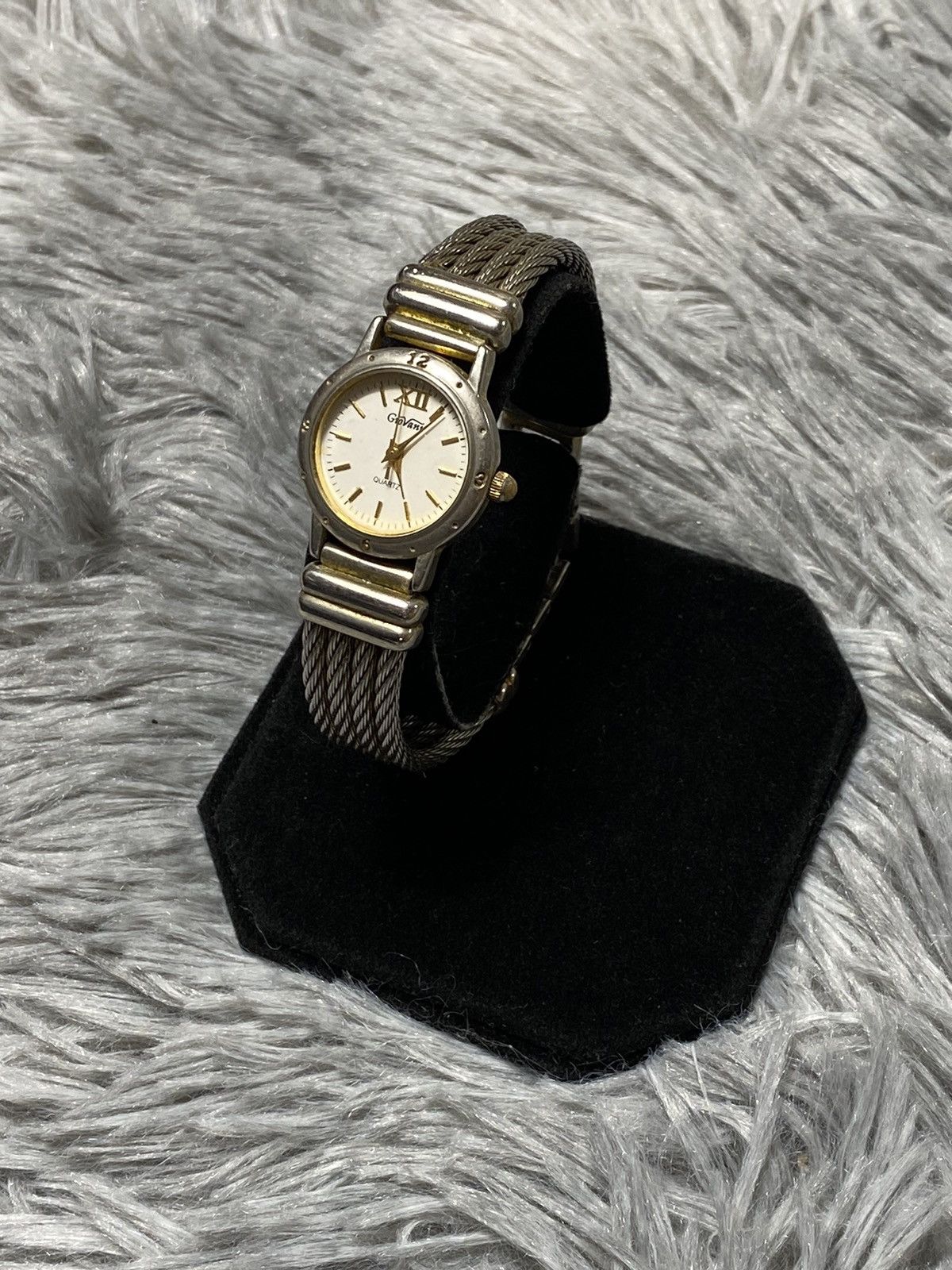Japanese Brand × Jewelry × Vintage Giovani Quartz Watch with Steel Cable Band | Elegant Design Size ONE SIZE - 2 Thumbnail