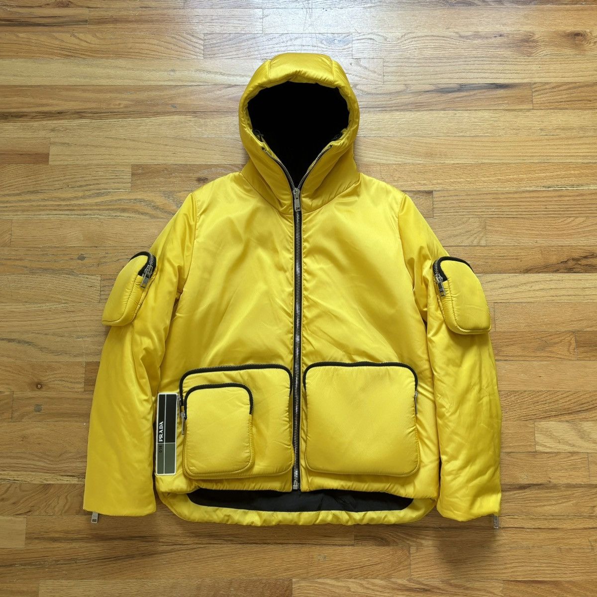 FW2019 Yellow Cargo Puffer Jacket