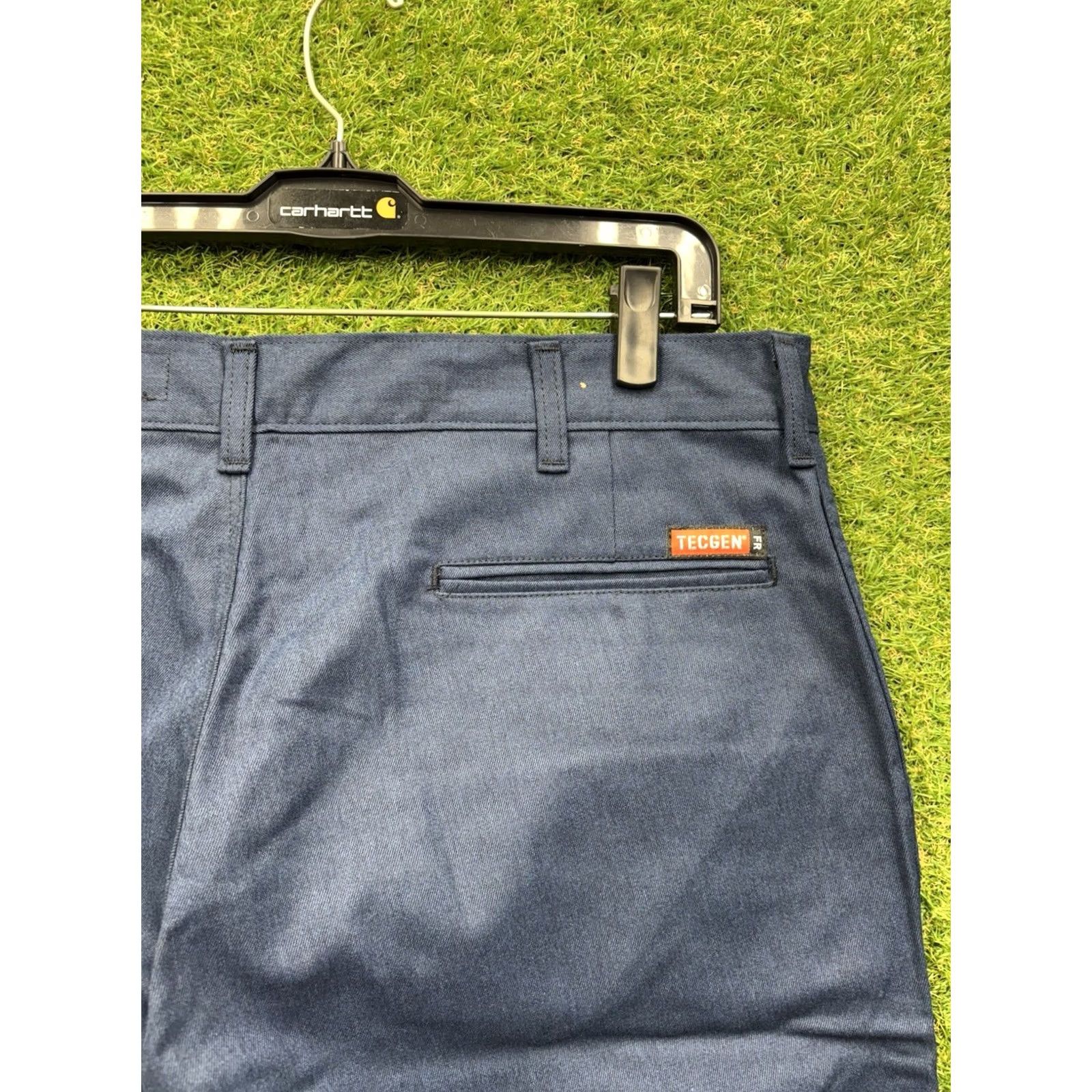 Vintage Tecgen FR Westex Pants Mens 40x30 Cargo Work Flame-Resistant Cotton Nylon Blue 40 Mens Size US 40 / EU 56 - 4 Thumbnail