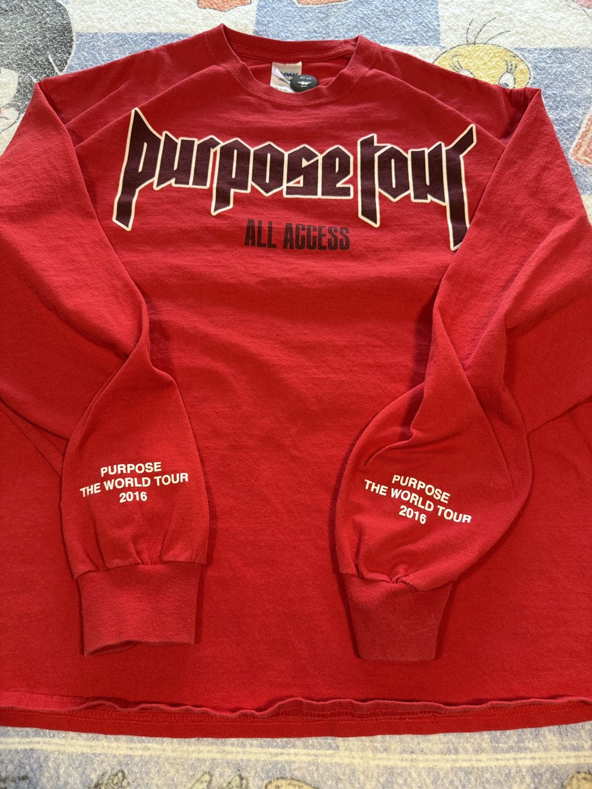 Justin Bieber Justin Bieber purpose tour long sleeve Size US XL / EU 56 / 4 - 3 Thumbnail