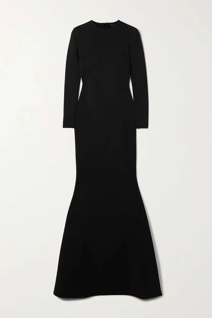 Balenciaga o1bcso1str0326 Maxi Mermaid Gown in Black Size L / US 10 / IT 46 - 1 Thumbnail