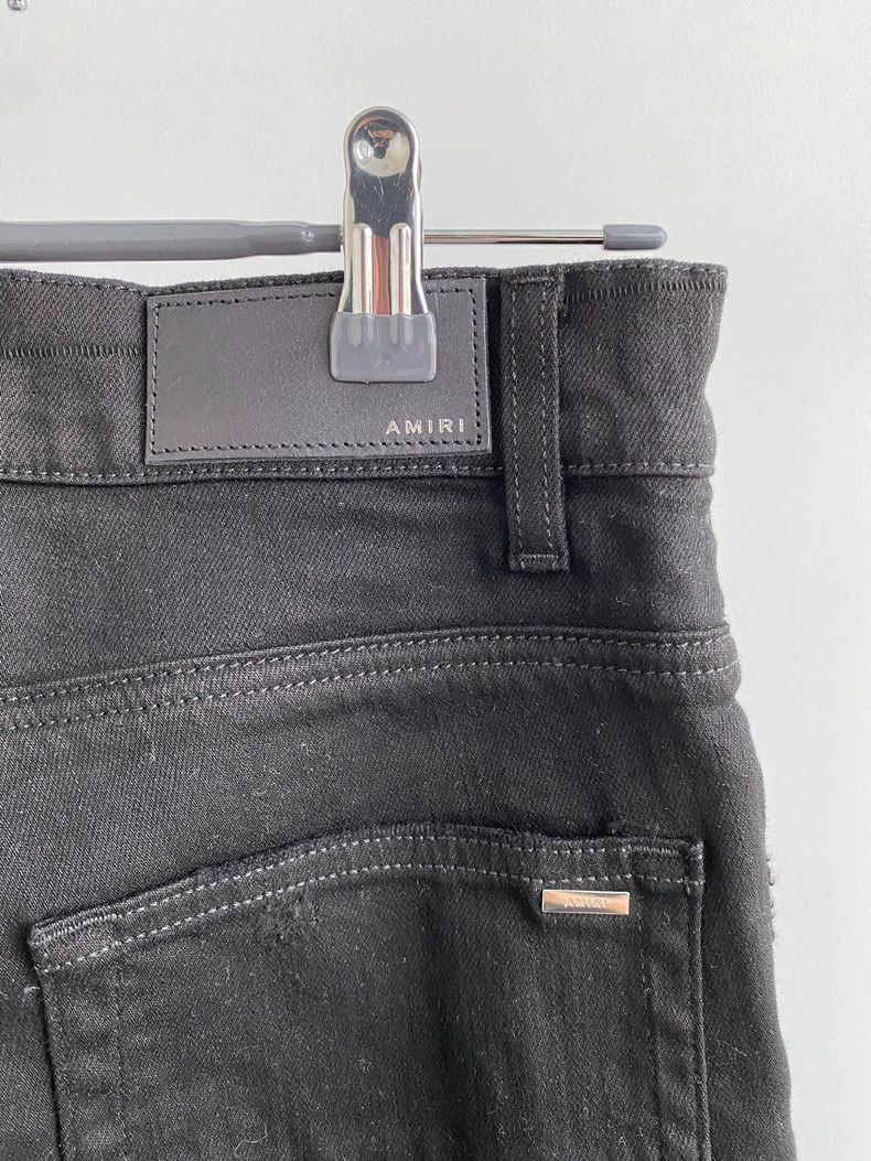 Amiri Amiri Black Suede Patchwork MX1 Jean Size US 29 - 2 Thumbnail