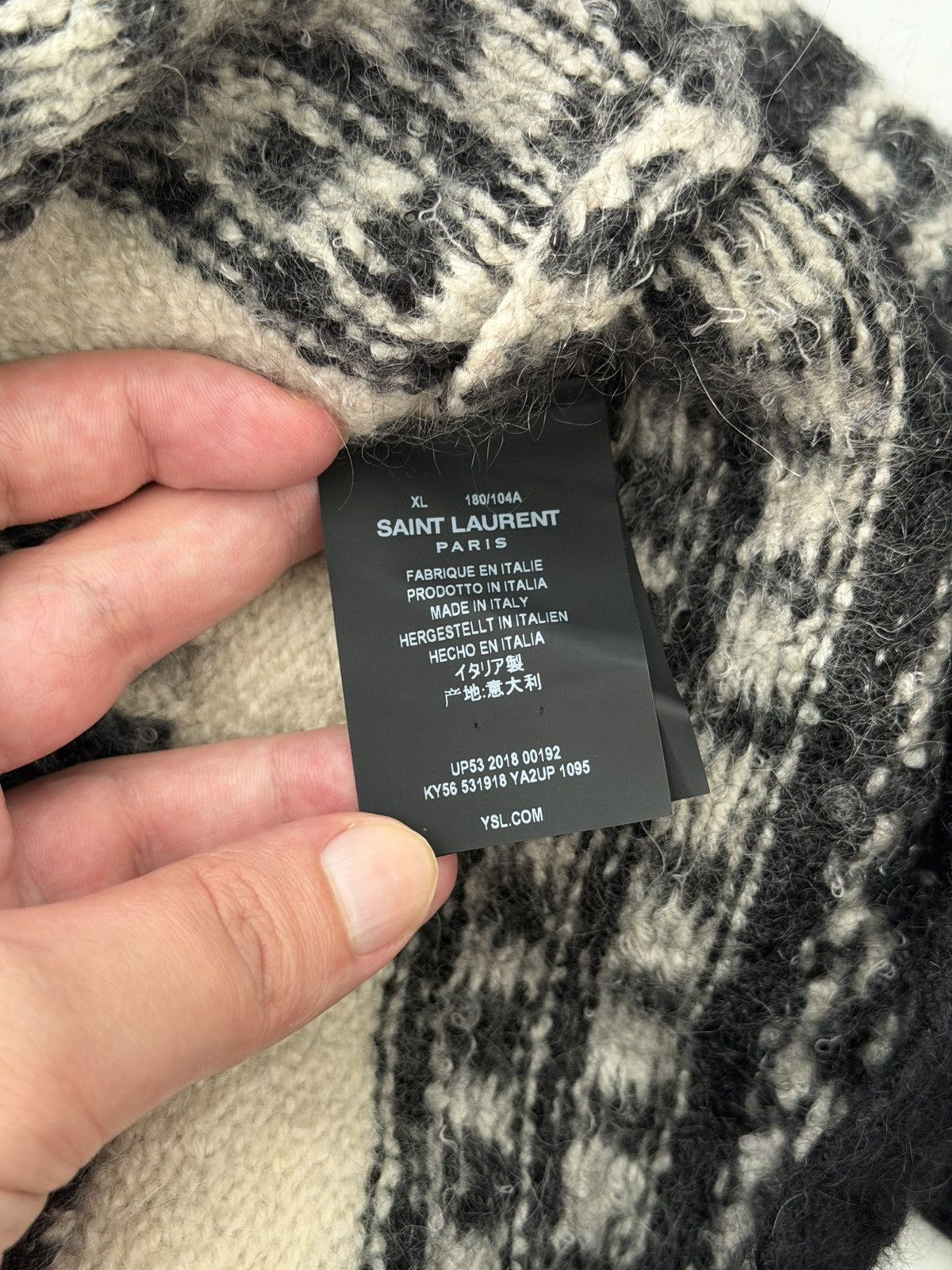 Saint Laurent Paris Saint Laurent Mohair Knit Indica MotivSz.XL Size US XL / EU 56 / 4 - 4 Thumbnail