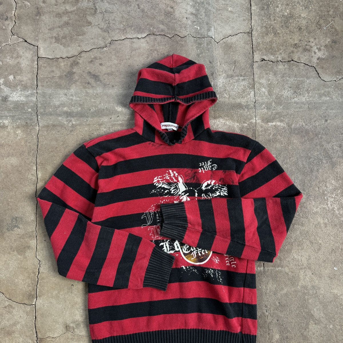 20471120 × Japanese Brand × Seditionaries Vintage Stripe Printed Hooded Sweater Size US M / EU 48-50 / 2 - 6 Thumbnail