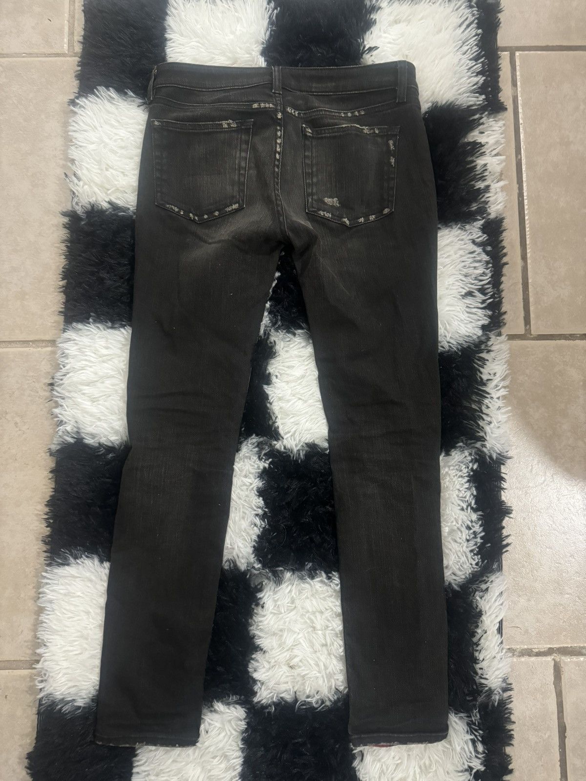 R13 Auburn Plaid Distressed Boy Straight Size 25" / US 0 / IT 36 - 3 Thumbnail