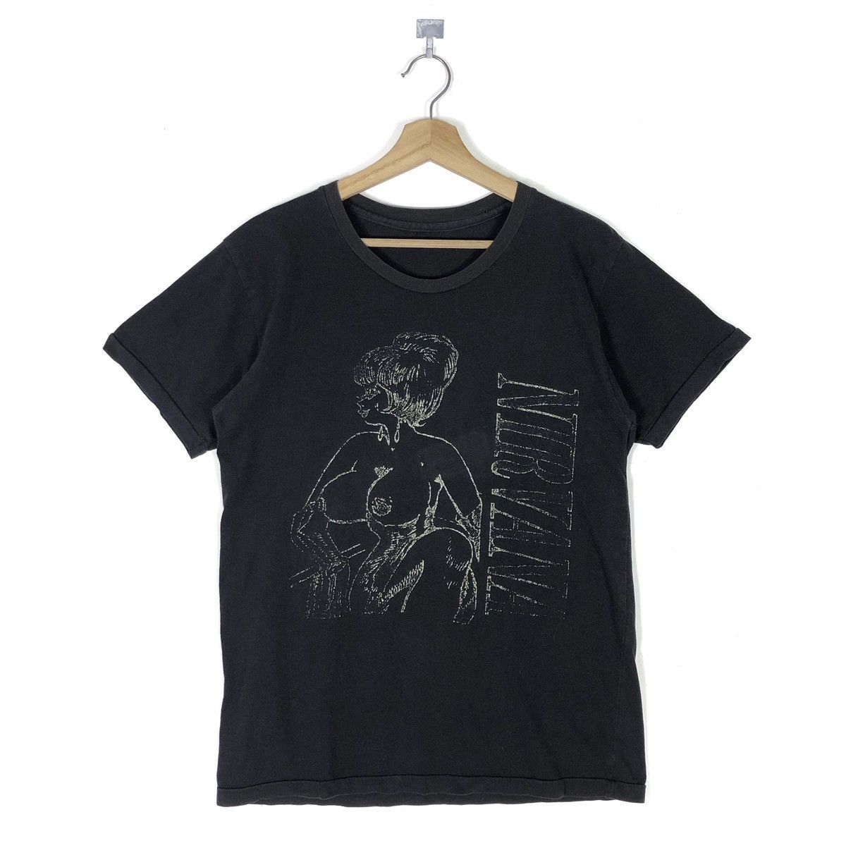 Band Tees RARE🔥M. HOLLYWOOD JPN NIRVANA STRIPPER BIG TITS SUNFADED Size US M / EU 48-50 / 2 - 1 Thumbnail