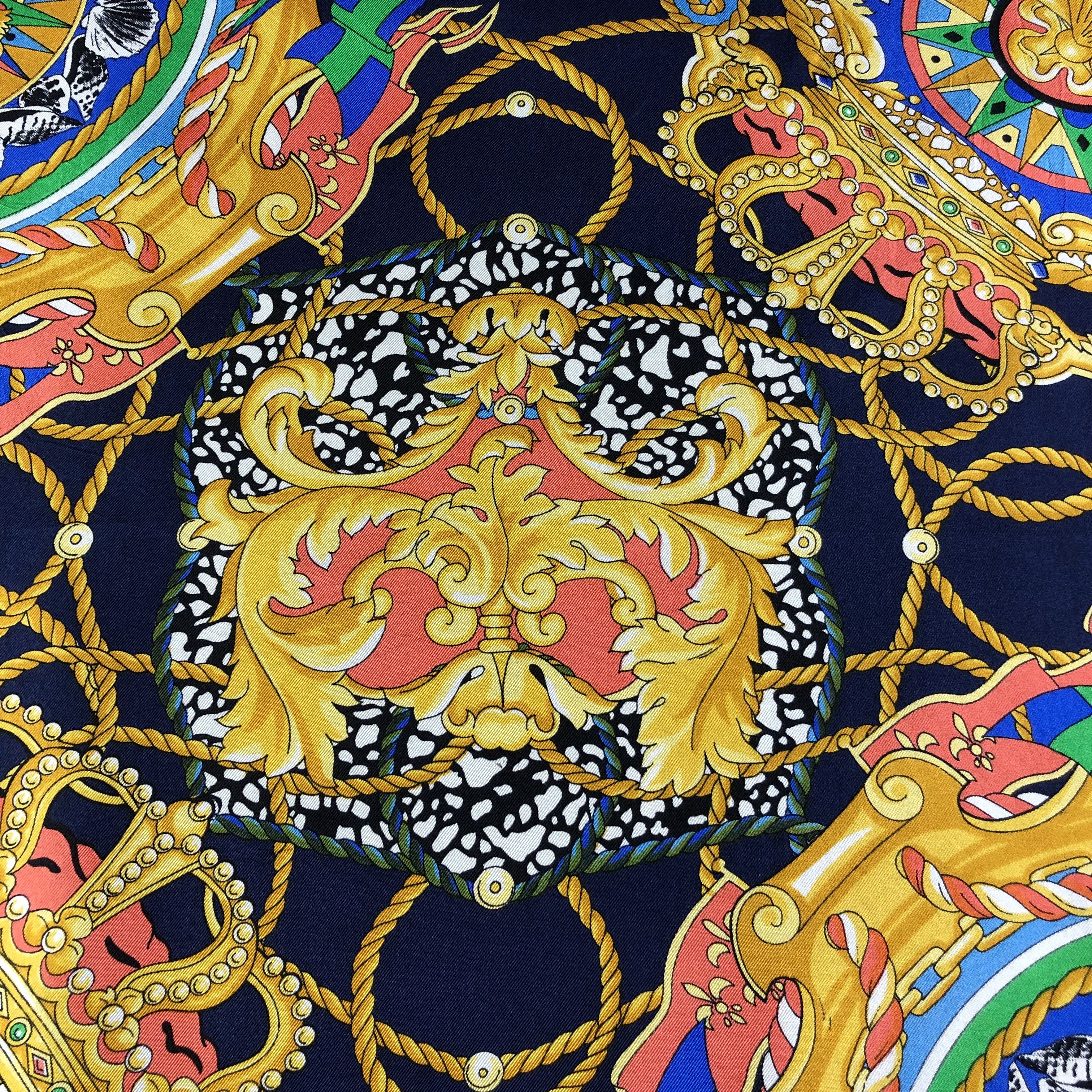Vintage Vintage Massenz Roma Luxury Silk Scarf M485 Size ONE SIZE - 5 Thumbnail