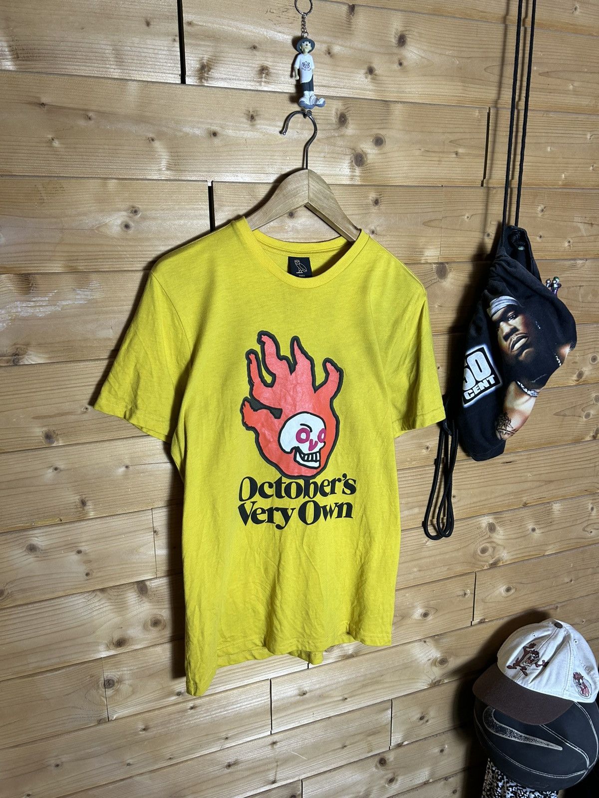 October's Very Own Octobers very own flaming skull t shirt Size US S / EU 44-46 / 1 - 1 Thumbnail