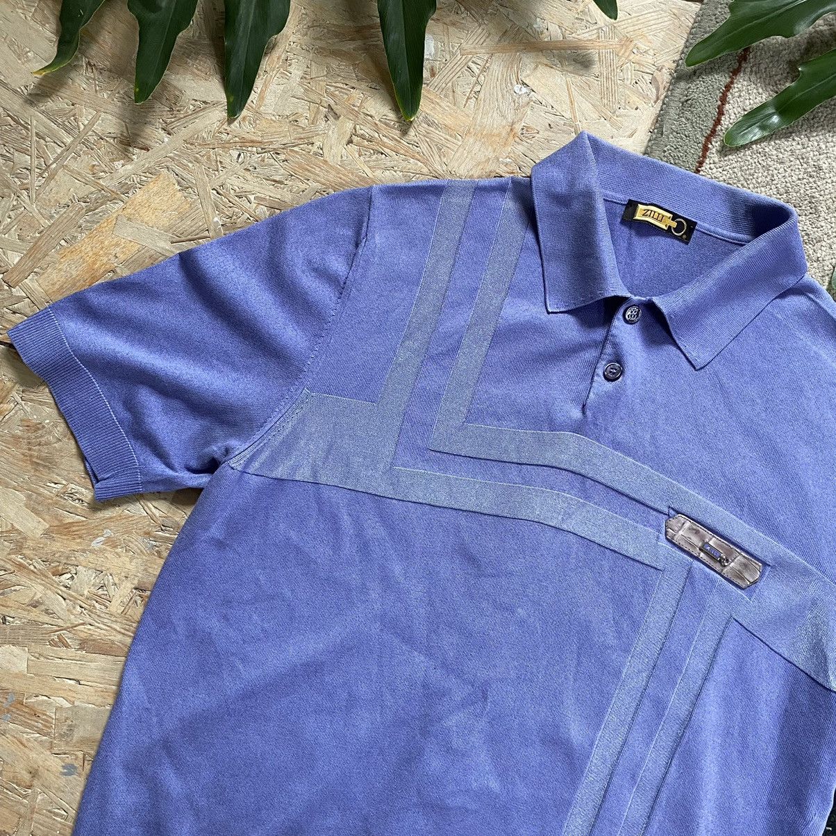 Zilli ZILLI VERY RARE SILK COTTON POLO WITH ALLIGATOR LEATHER Size US L / EU 52-54 / 3 - 7 Thumbnail