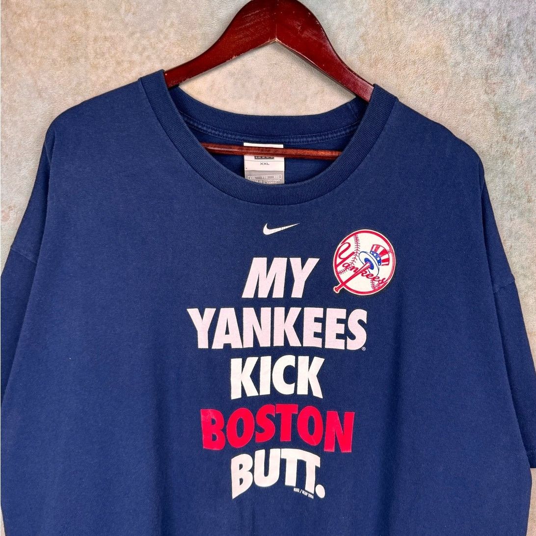 Nike × Vintage VTG Y2K Nike New York Yankees T Shirt XXL Blue MLB Baseball Size US XXL / EU 58 / 5 - 5 Thumbnail