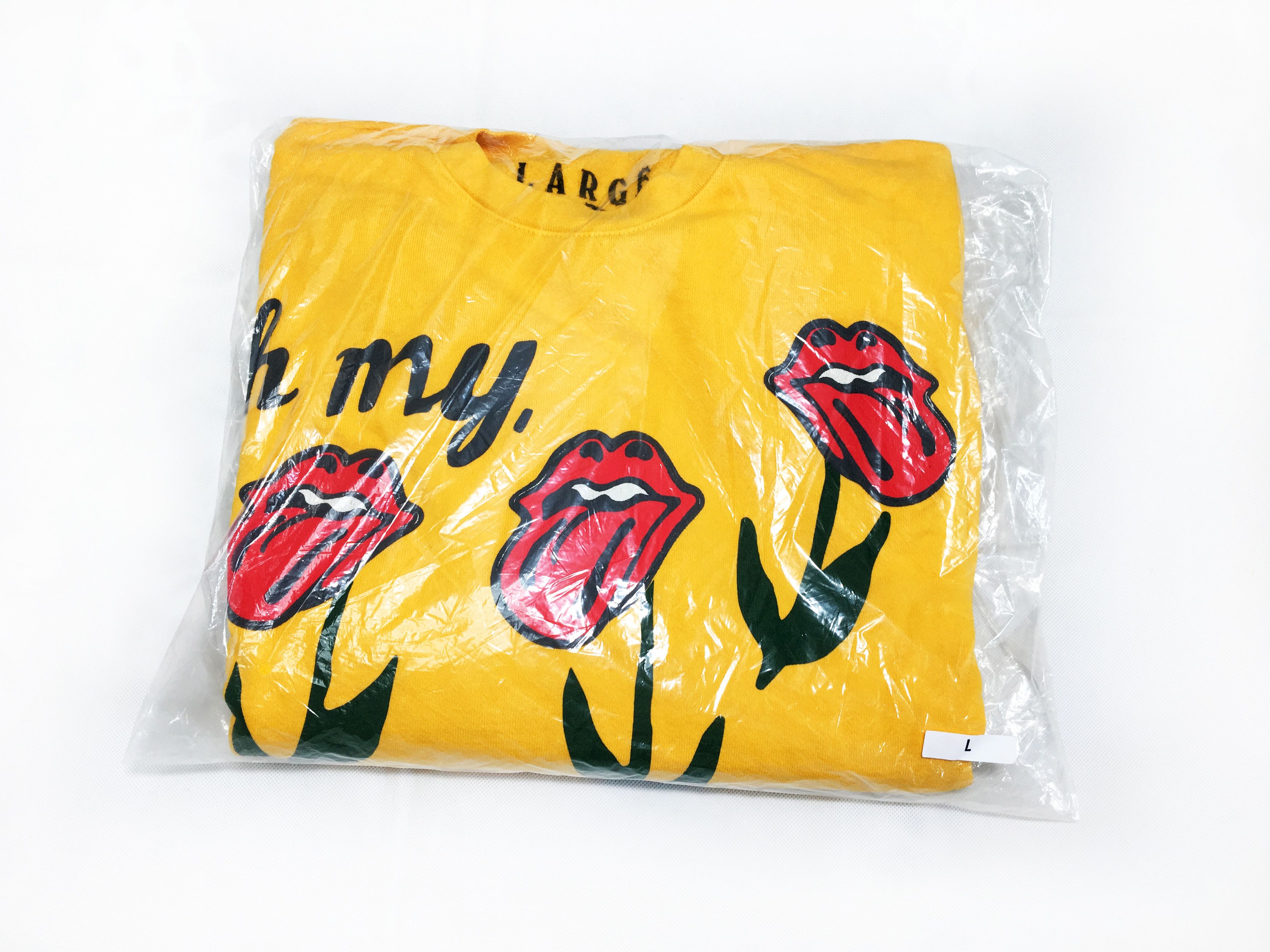 Cactus Plant Flea Market Cactus Plant Flea Market Rolling Stones Tour Crewneck Gold Size US L / EU 52-54 / 3 - 12 Thumbnail