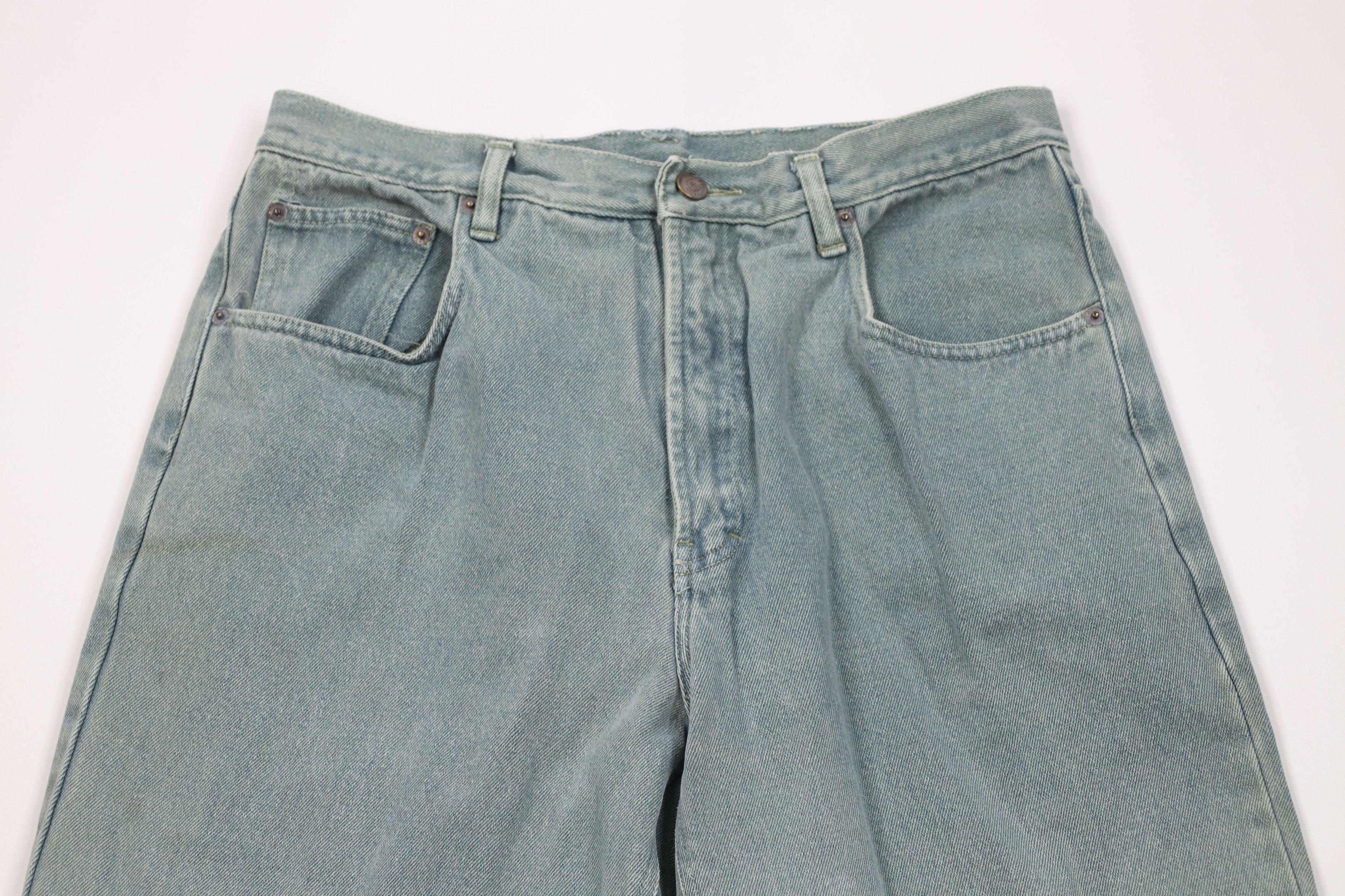 Vintage Vintage 90s Streetwear Stonewash Tapered Leg Jeans Teal Size US 32 / EU 48 - 2 Thumbnail