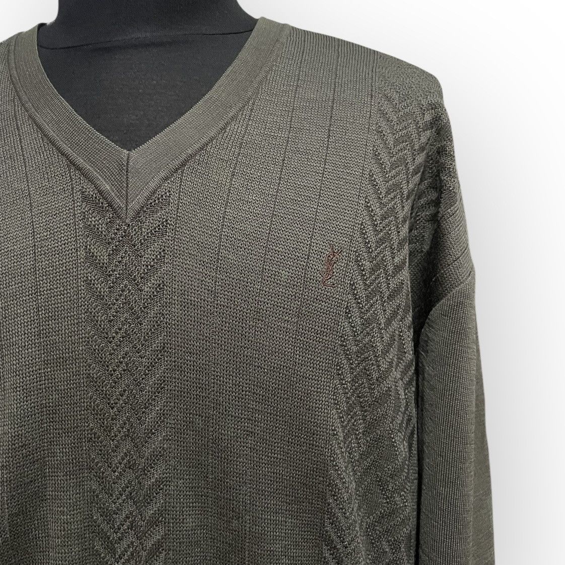 Designer × Yves Saint Laurent Vintage Yves Saint Laurent Knit Sweatshirt Size US M / EU 48-50 / 2 - 3 Thumbnail