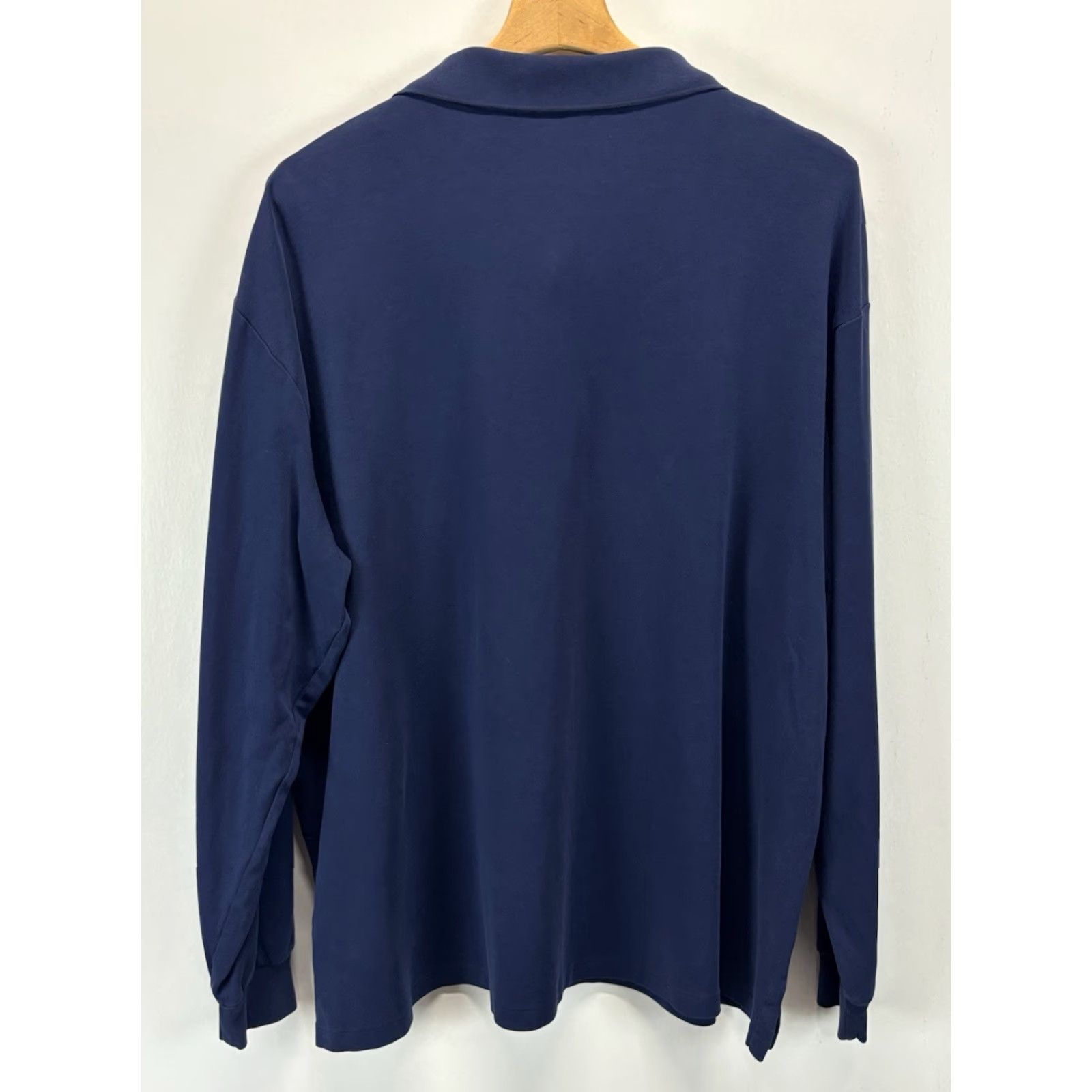 Polo Ralph Lauren Polo Ralph Lauren Polo Shirt Mens 2XLT Big & Tall Cotton Long Sleeve Navy Size US XXL / EU 58 / 5 - 2 Thumbnail