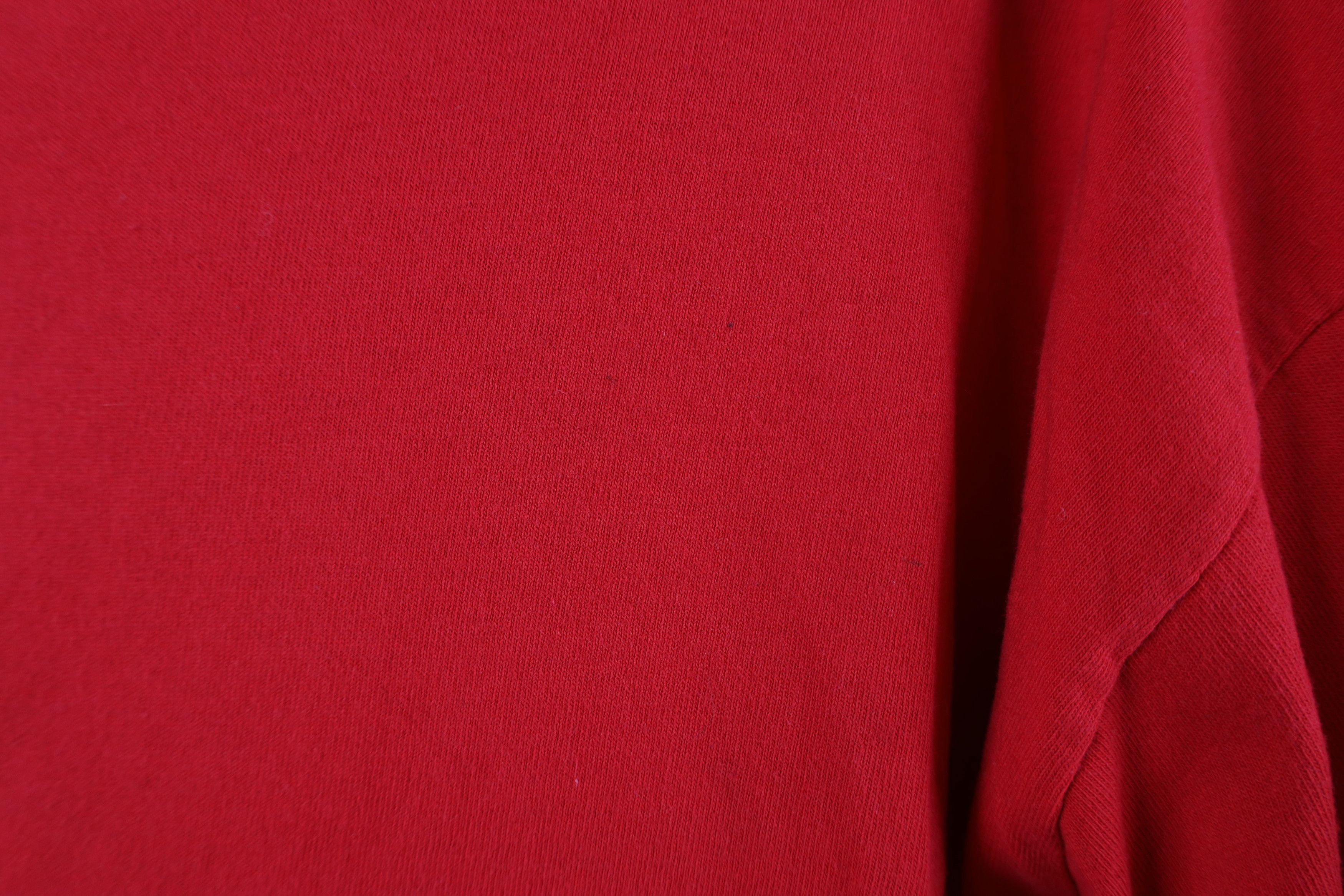 Vintage Vintage 90s Streetwear Heavyweight Cotton T-Shirt Red USA Size US XL / EU 56 / 4 - 8 Thumbnail