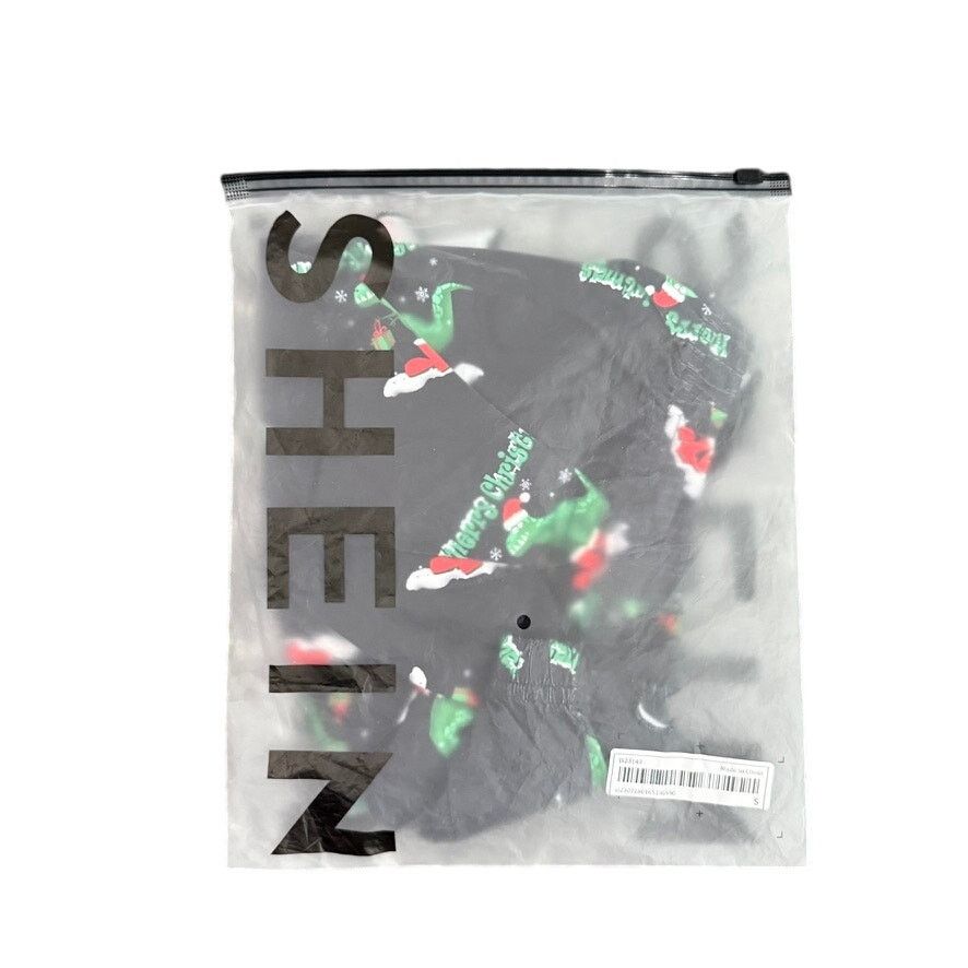 Shein Woman's Dino Merry Christmas Pajama Set in Black, Size S Size ONE SIZE - 3 Thumbnail