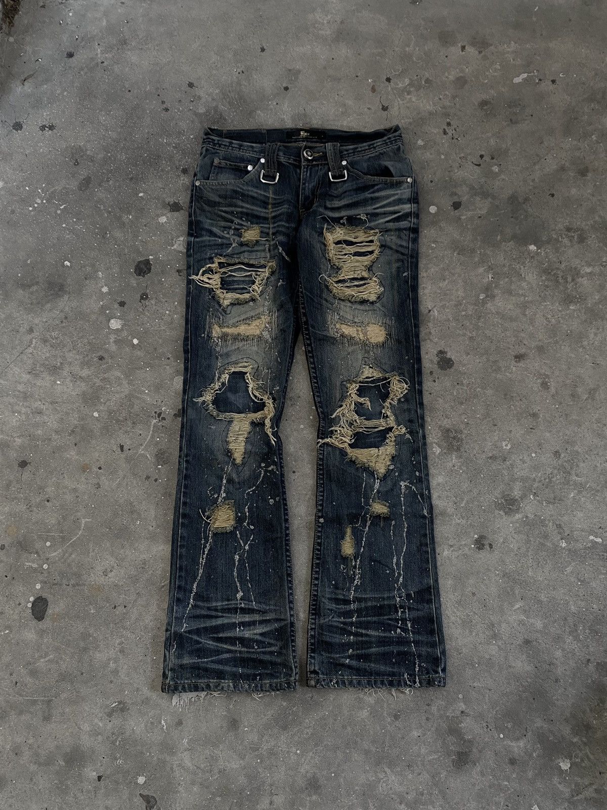 00s midas japanese label flare denim デニム