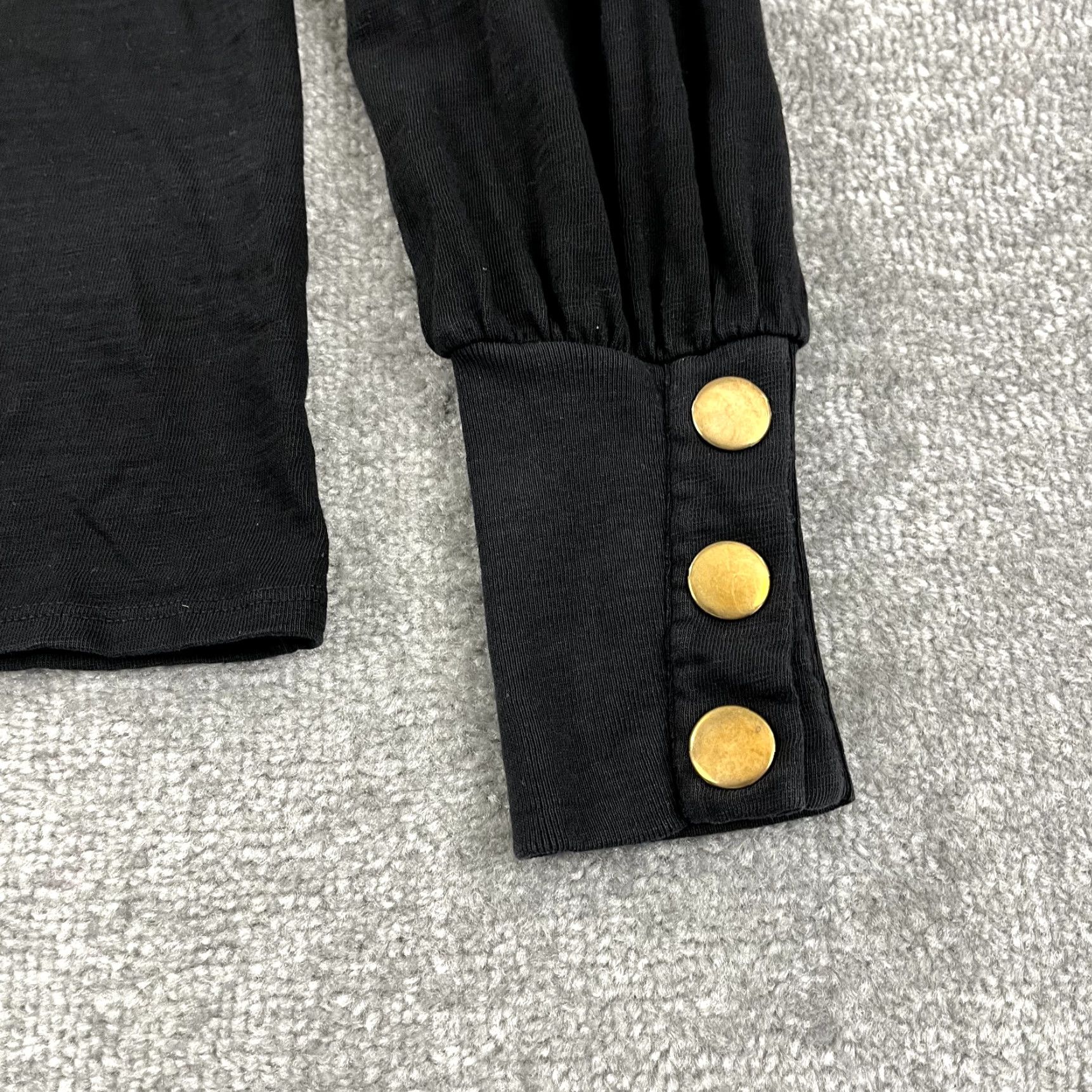 P.E Nation VINTAGE Nation Women's Long Sleeve T-Shirt Crew Neck Black Small Snap Top Casual, Travel, Workwear Size S / US 4 / IT 40 - 3 Thumbnail