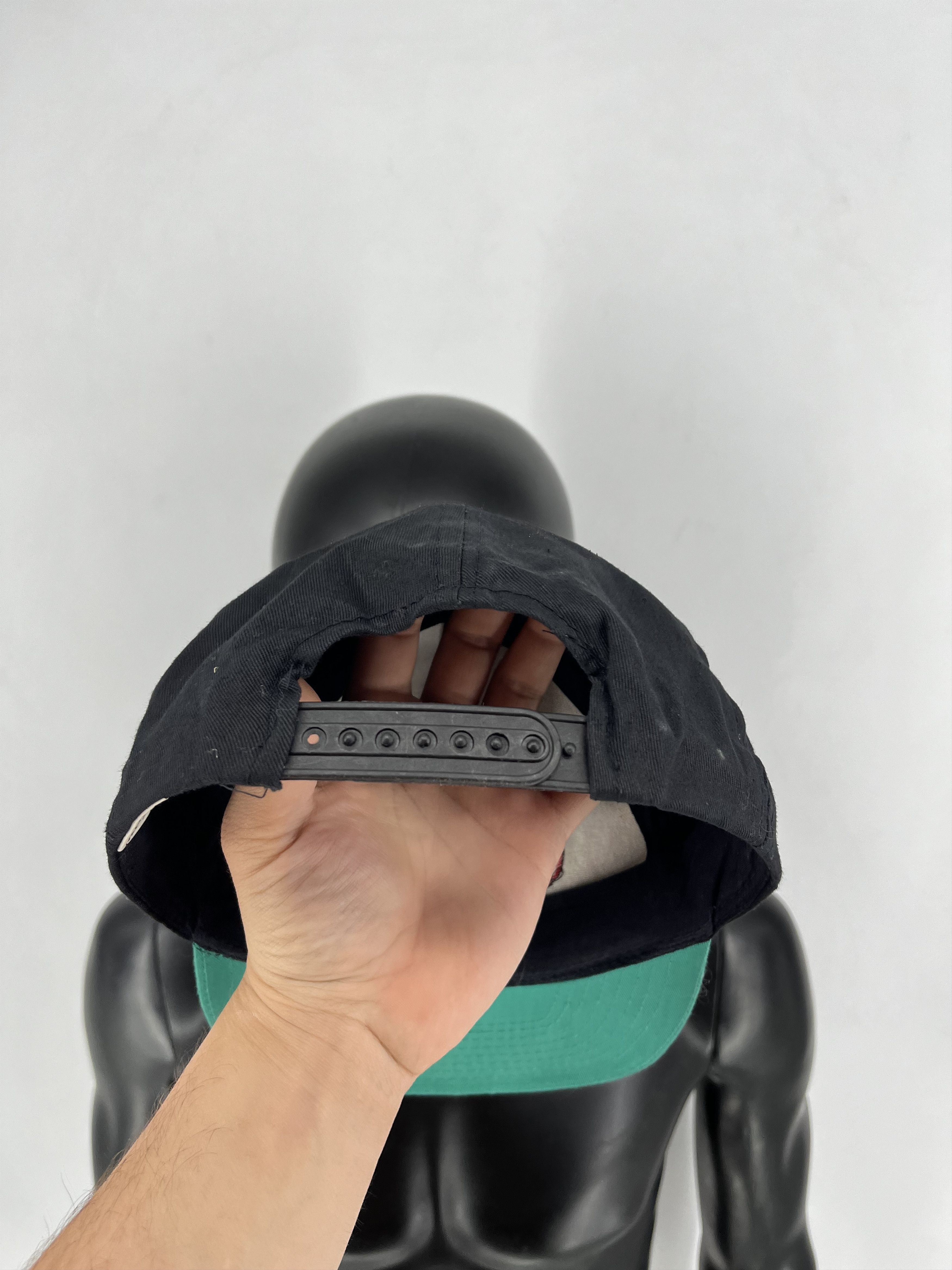 Coca Cola Vintage COCA-COLA Biking Cap One Size Black Green Big Log Size ONE SIZE - 5 Thumbnail