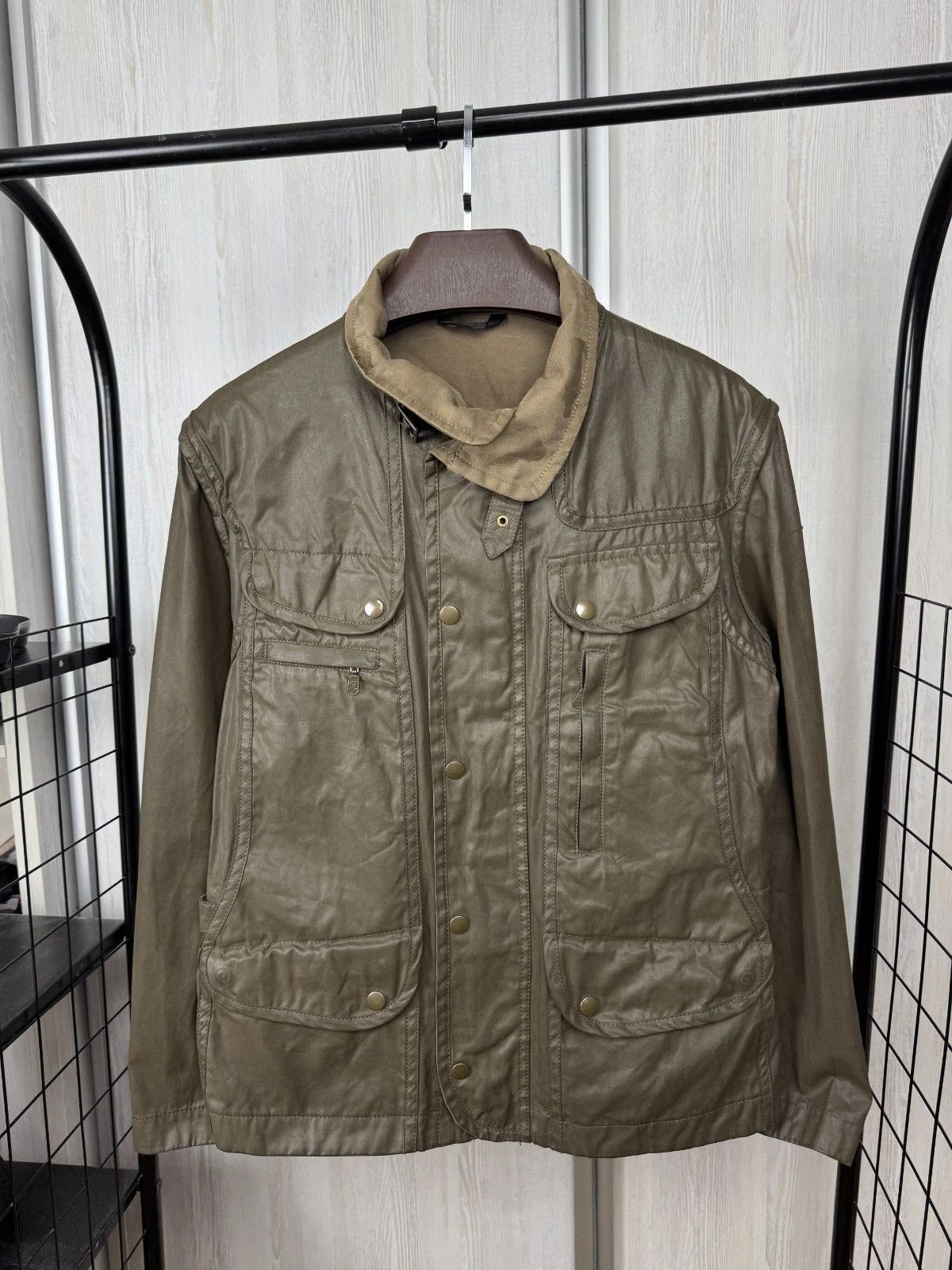 Belstaff Belstaff New Maple khaki green luxury jacket moto jacket Size US M / EU 48-50 / 2 - 5 Thumbnail