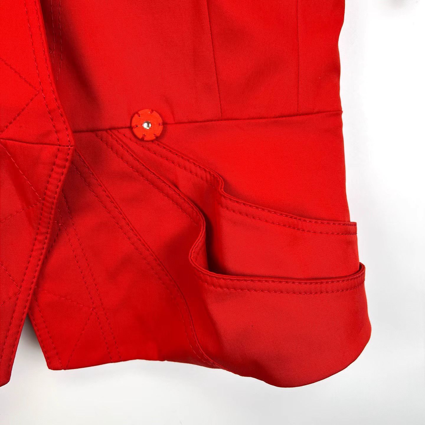 Dior Dior Classic Red Pocket Waist-Fit Short Sleeve Blazer K12 Size S / US 4 / IT 40 - 5 Thumbnail