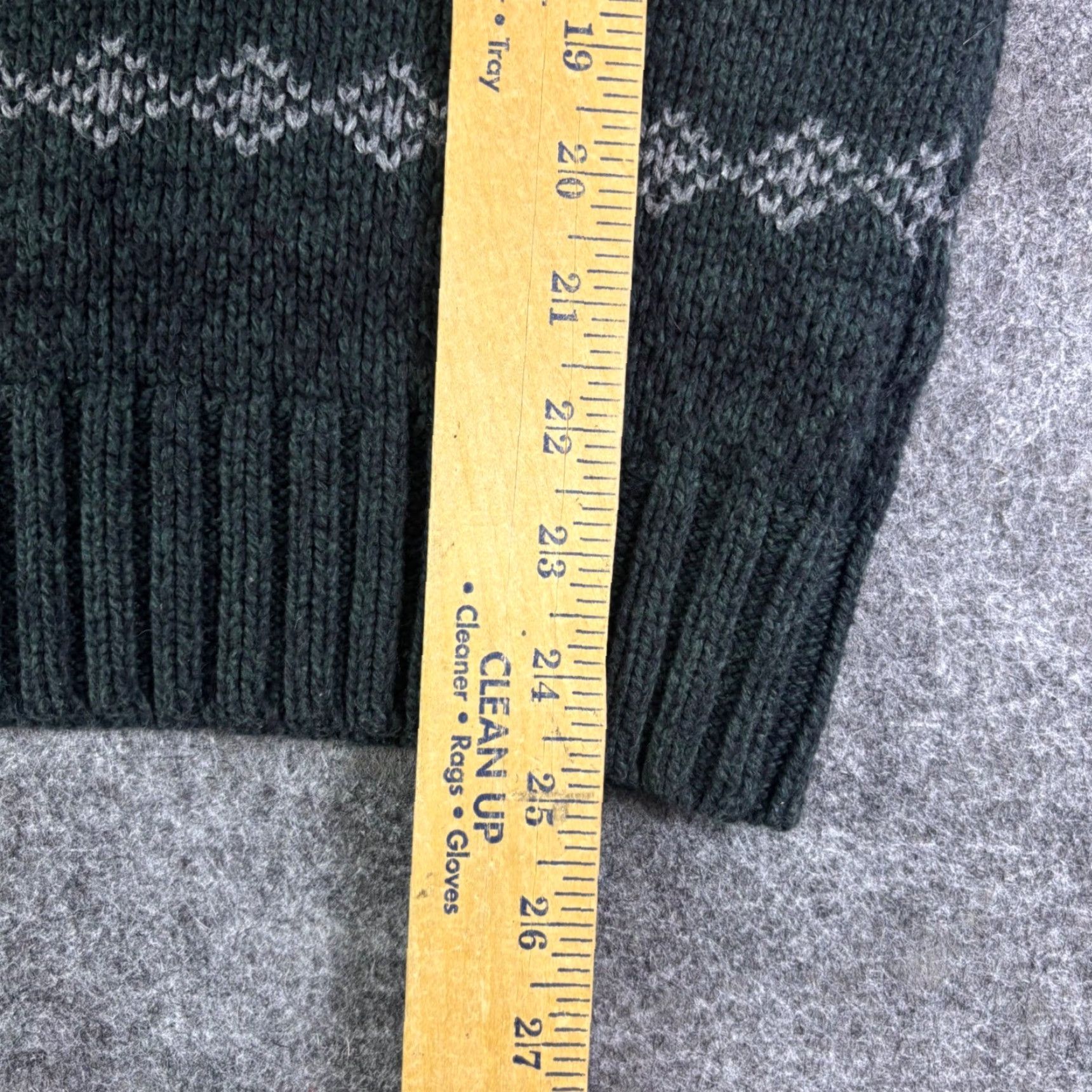 American Eagle Outfitters American Eagle Mens Small Green Fair Isle Shawl Collar Sweater Athletic Fit Size US S / EU 44-46 / 1 - 4 Thumbnail