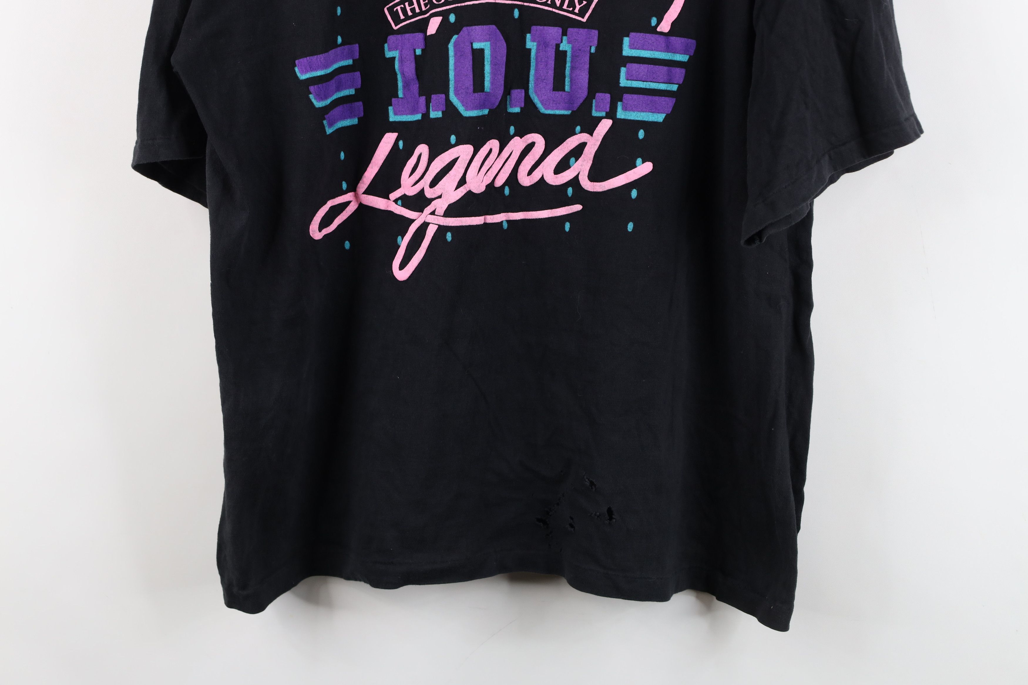 Vintage Vintage 90s IOU Skateboarding Spell Out Legend T-Shirt Black Size US L / EU 52-54 / 3 - 3 Thumbnail