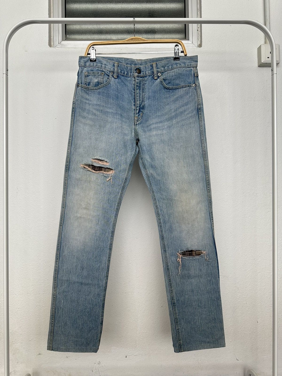 Japanese Brand 00's Rinn Fooun Purple by Takeshi Wakabashi rework jeans Size US 35 - 13 Thumbnail