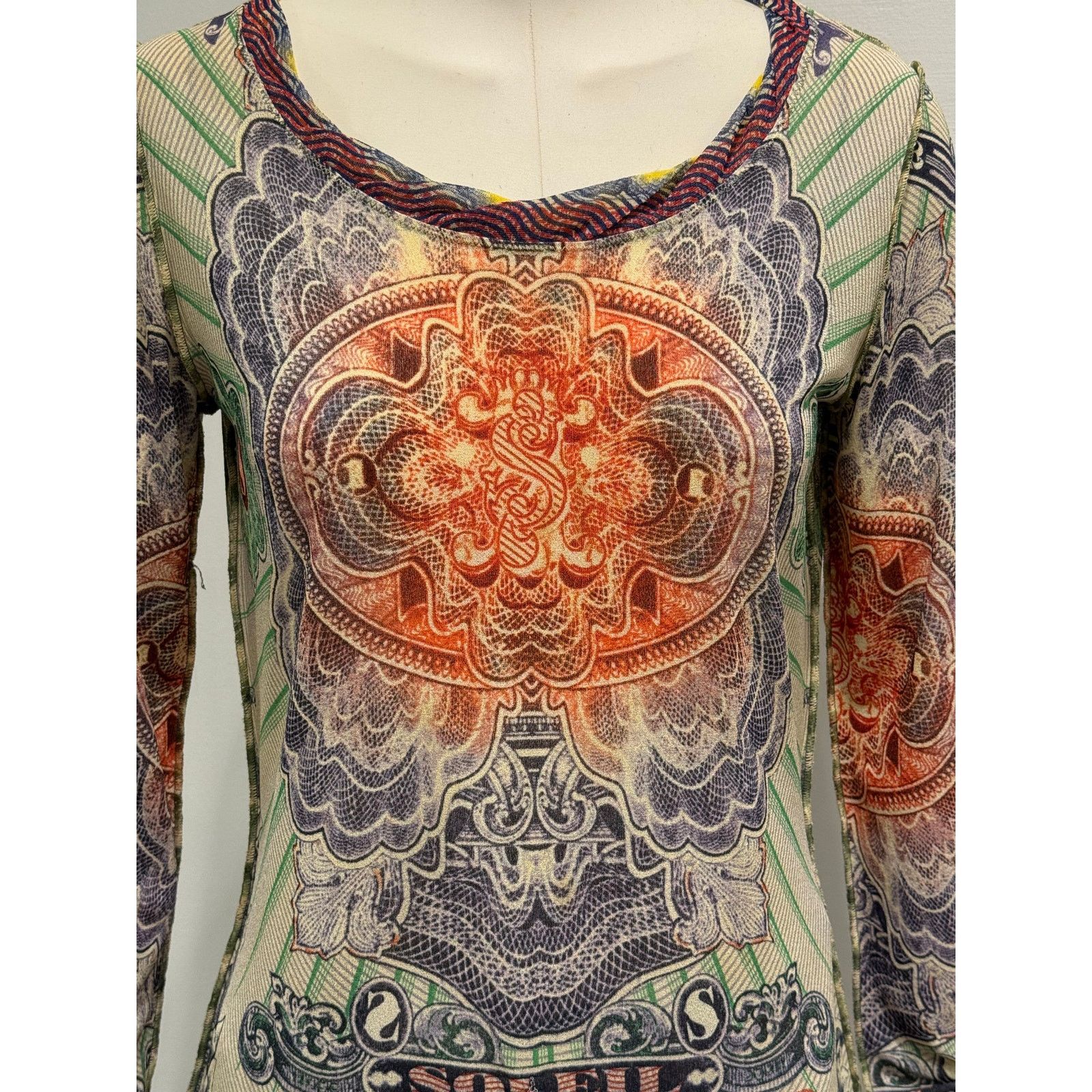 Jean Paul Gaultier 1990s Jean Paul Gaultier mesh print set top & skirt Size 38" / US 16 / IT 52 - 4 Thumbnail