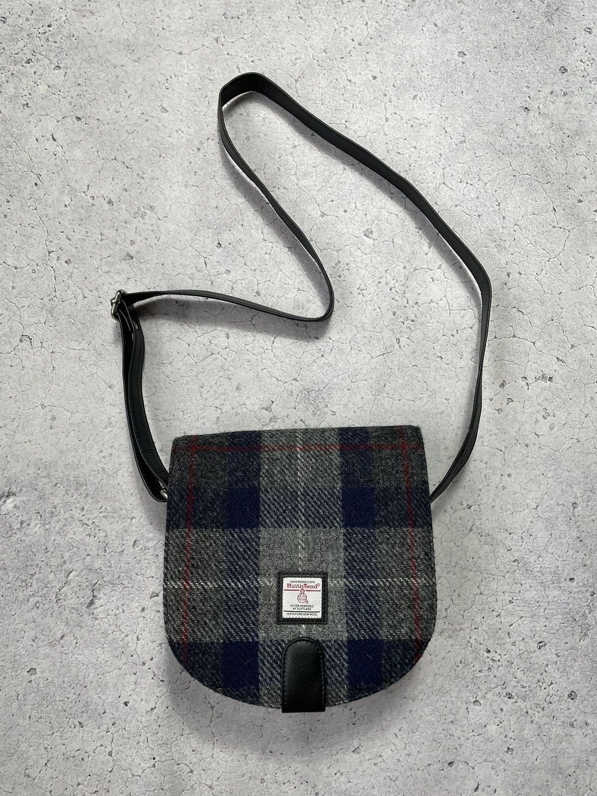 Harris Tweed × Vintage Harris Tweed Cross Body Bag Vintage Streetwear Size ONE SIZE - 1 Thumbnail