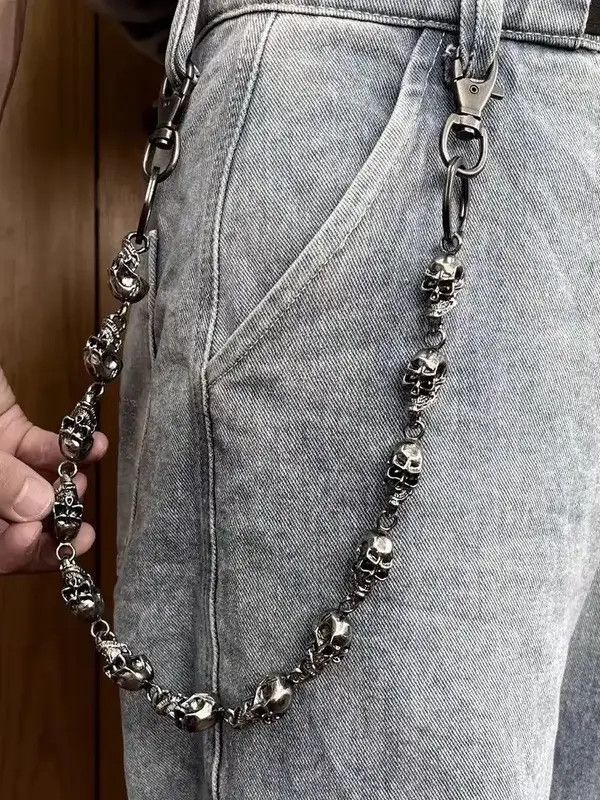 Jewelry Pocket Chain Skull Punk Rock Link Gothic Death Wallet Demon Size ONE SIZE - 1 Thumbnail