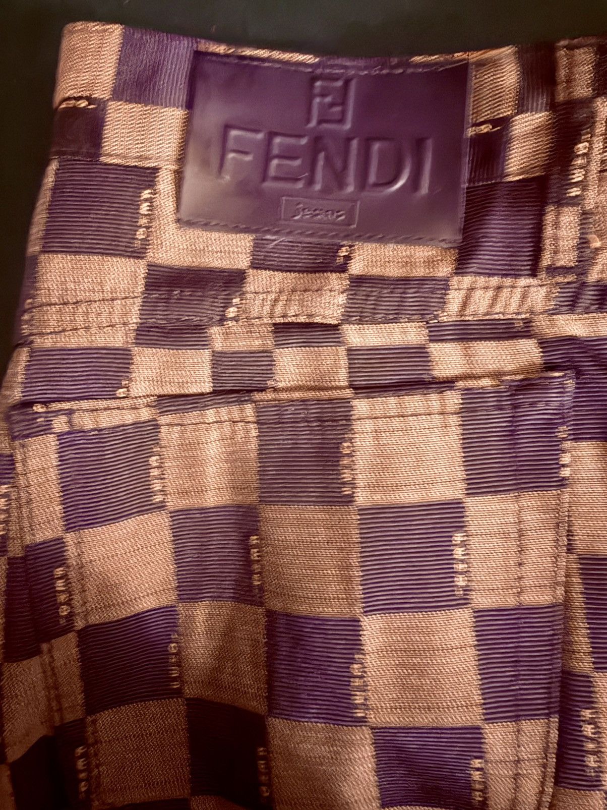 Fendi Fendi Checkered Monogram Jeans Size 36" / US 14 / IT 50 - 2 Thumbnail