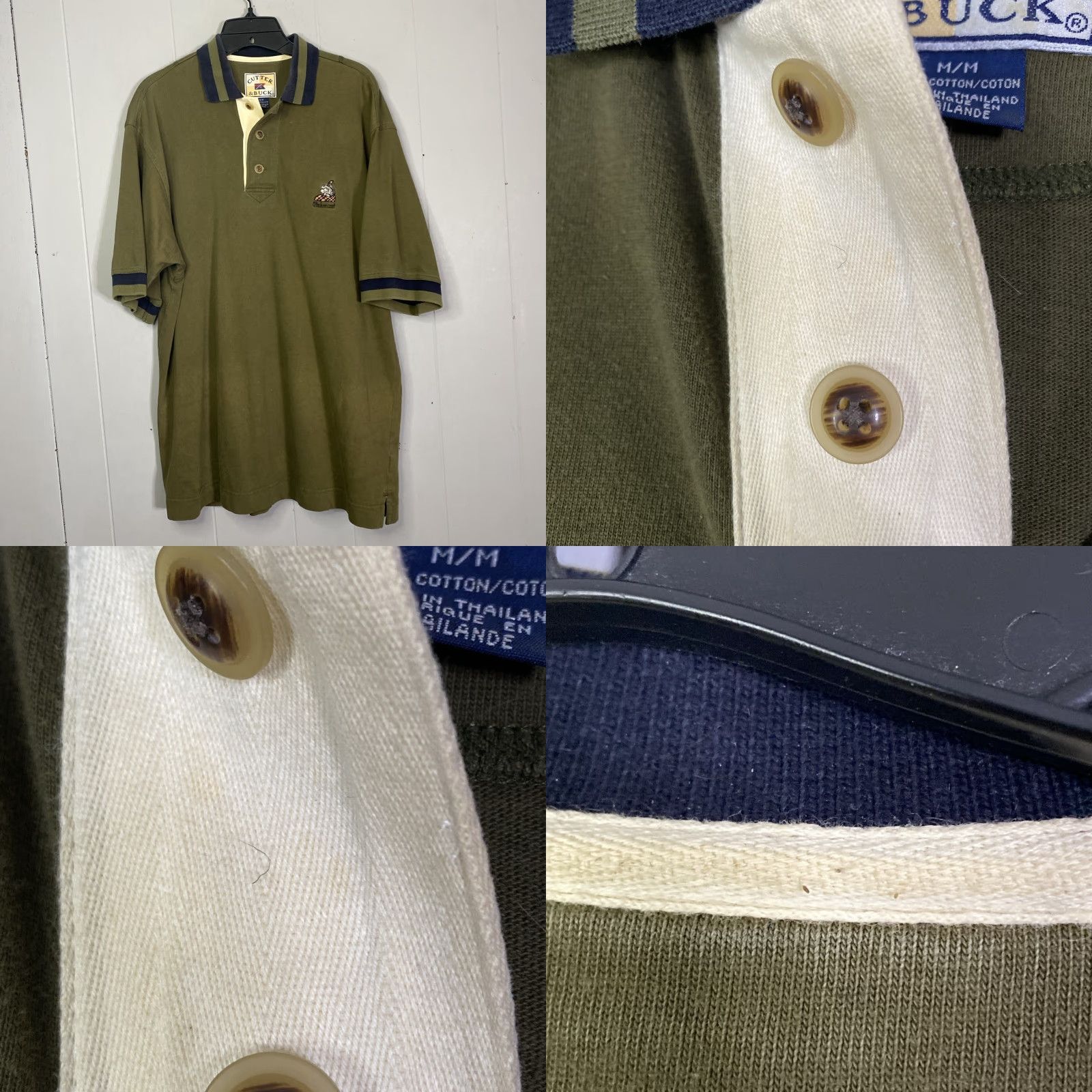 Vintage VINTAGE Oakmont Country Club Polo Shirt Mens Medium Greenish Brown Fade 90s Golf Shirt Mens Size US M / EU 48-50 / 2 - 8 Thumbnail