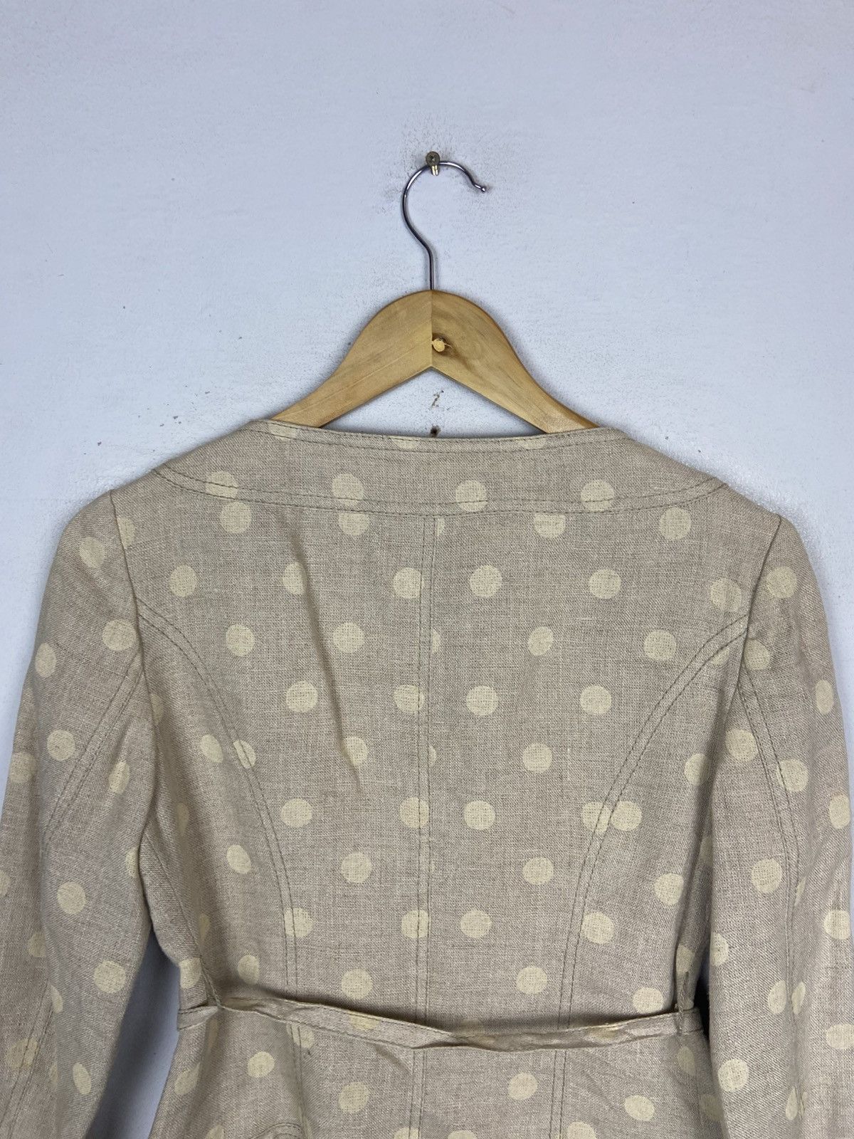 Valentino Valentino Polka Dot Cropped Italian Designer Zip-Up Coat Size M / US 6-8 / IT 42-44 - 11 Thumbnail