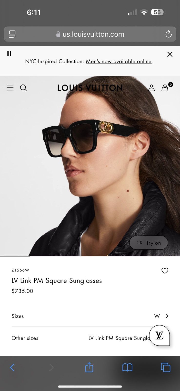 Louis Vuitton LV Link sunglasses Size ONE SIZE - 6 Thumbnail