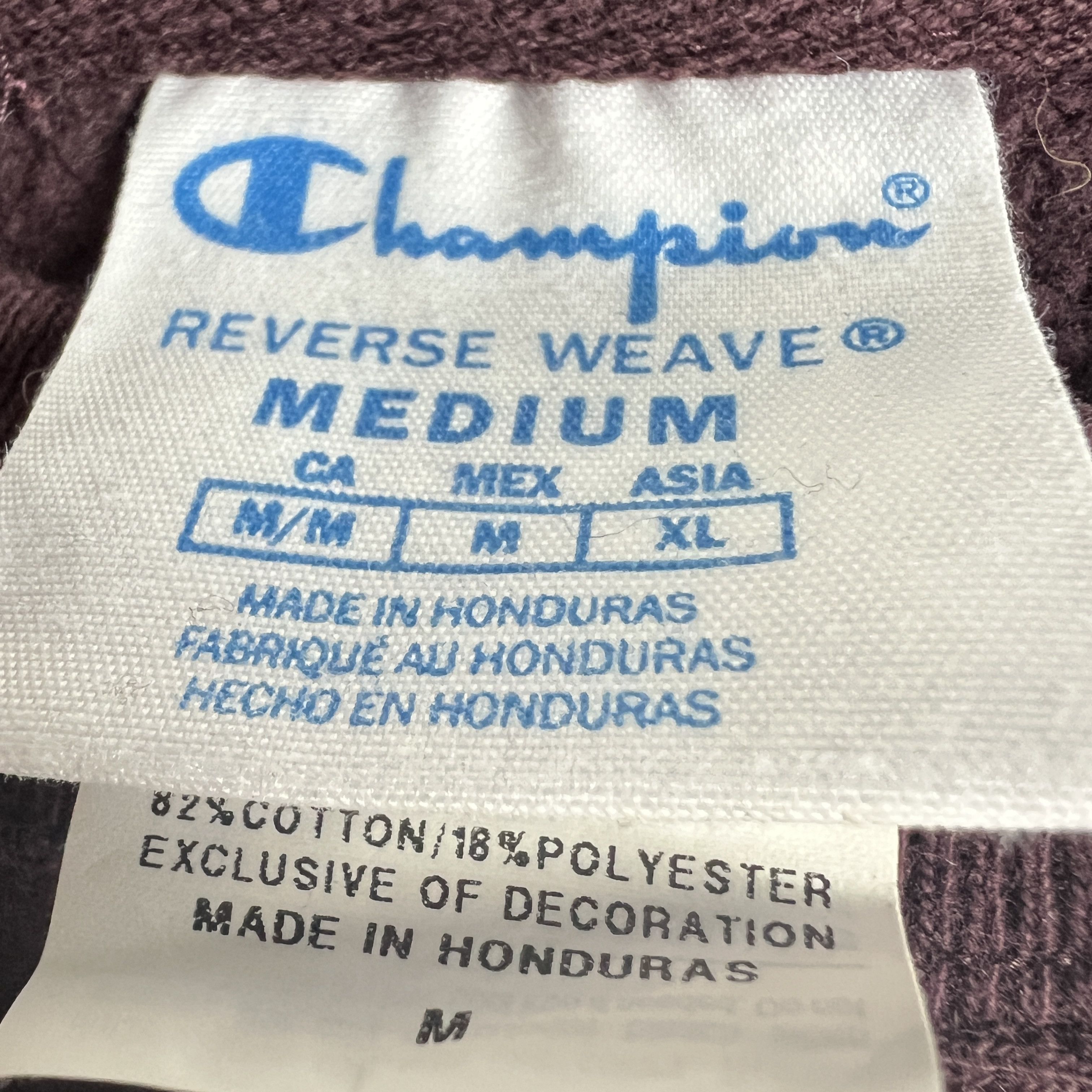 Champion × Vintage Y2K Champion Reverse Weave Sweatshirt Purple Logo Crewneck Size US M / EU 48-50 / 2 - 7 Thumbnail