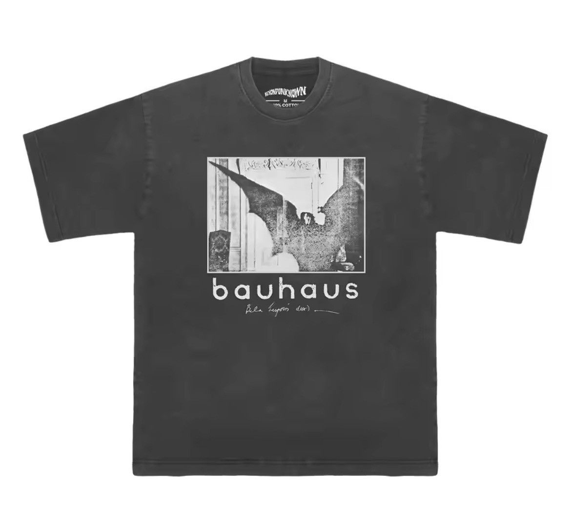 Japanese Brand × Vintage Goth Rock "BAUHAUS" Graphic Printed Cotton Tshirt Size US XL / EU 56 / 4 - 1 Thumbnail