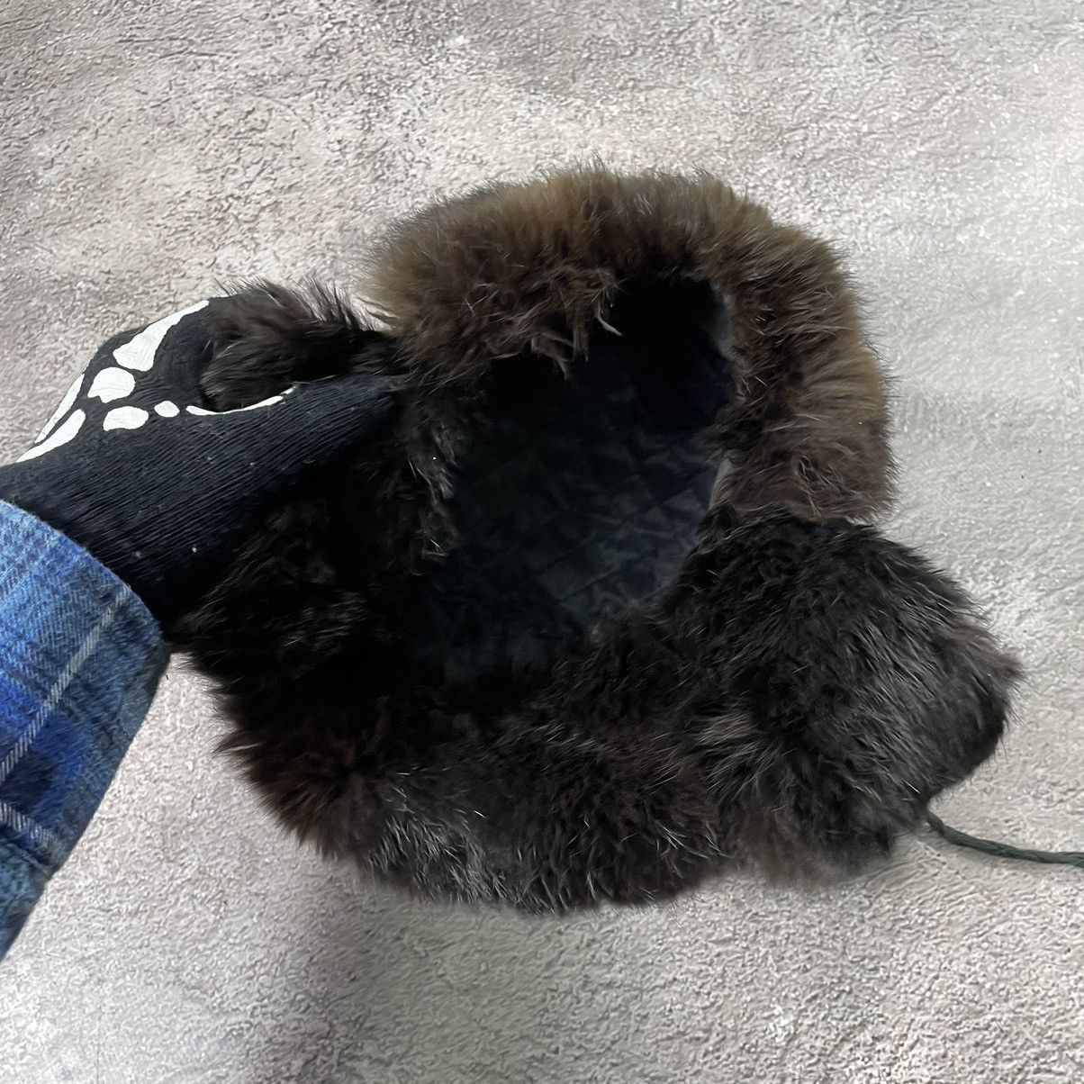 Vintage Vintage Y2K Black Furry Beanie Mohair Ushanka Grunge Boxy OS Size ONE SIZE - 4 Thumbnail
