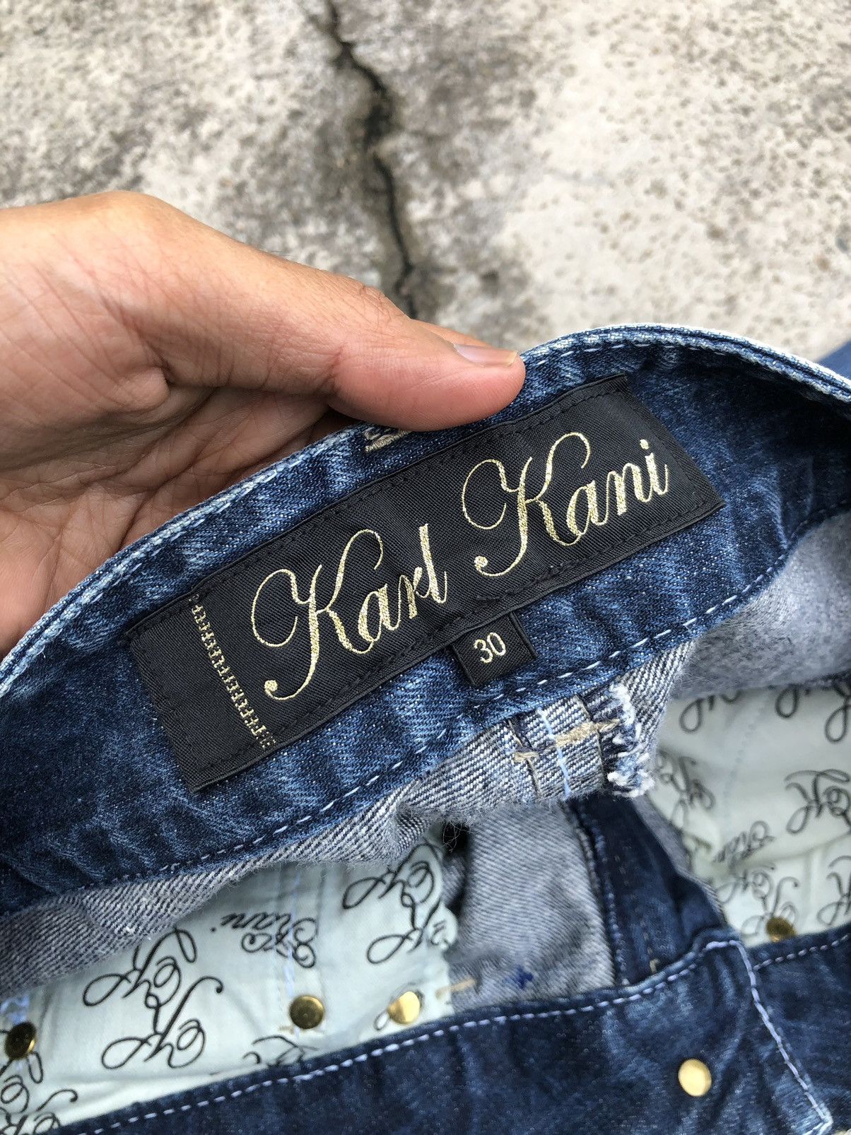 Karl Kani WIDE LEG KARL KANI WASHED BLUE JEANS Size US 31 - 4 Thumbnail