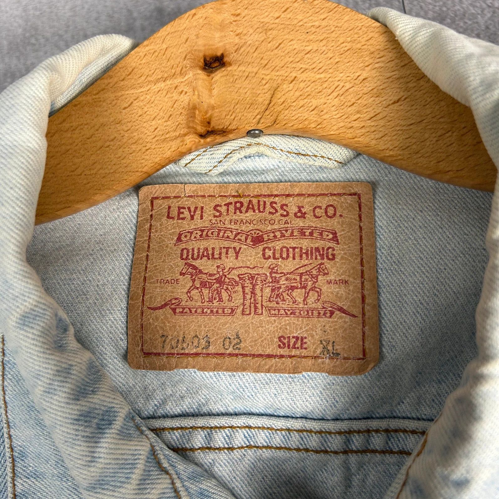 Levi's Levis denim jacket vintage 90s jasno baby blue denim Size US XL / EU 56 / 4 - 4 Thumbnail