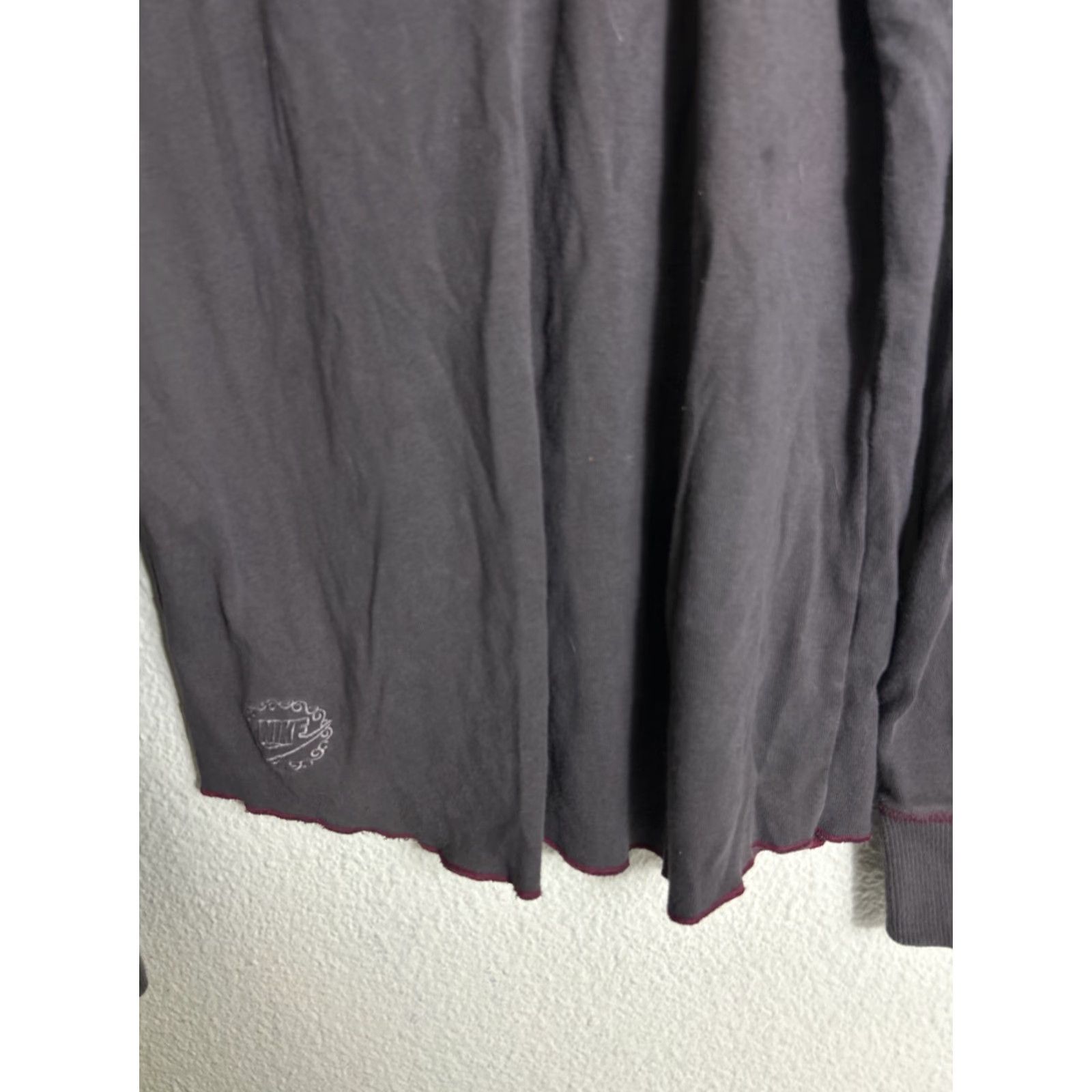 Nike Nike Henley Shirt Mens XL Gray Maroon Long Sleeve Cotton Pullover Size US XL / EU 56 / 4 - 5 Thumbnail