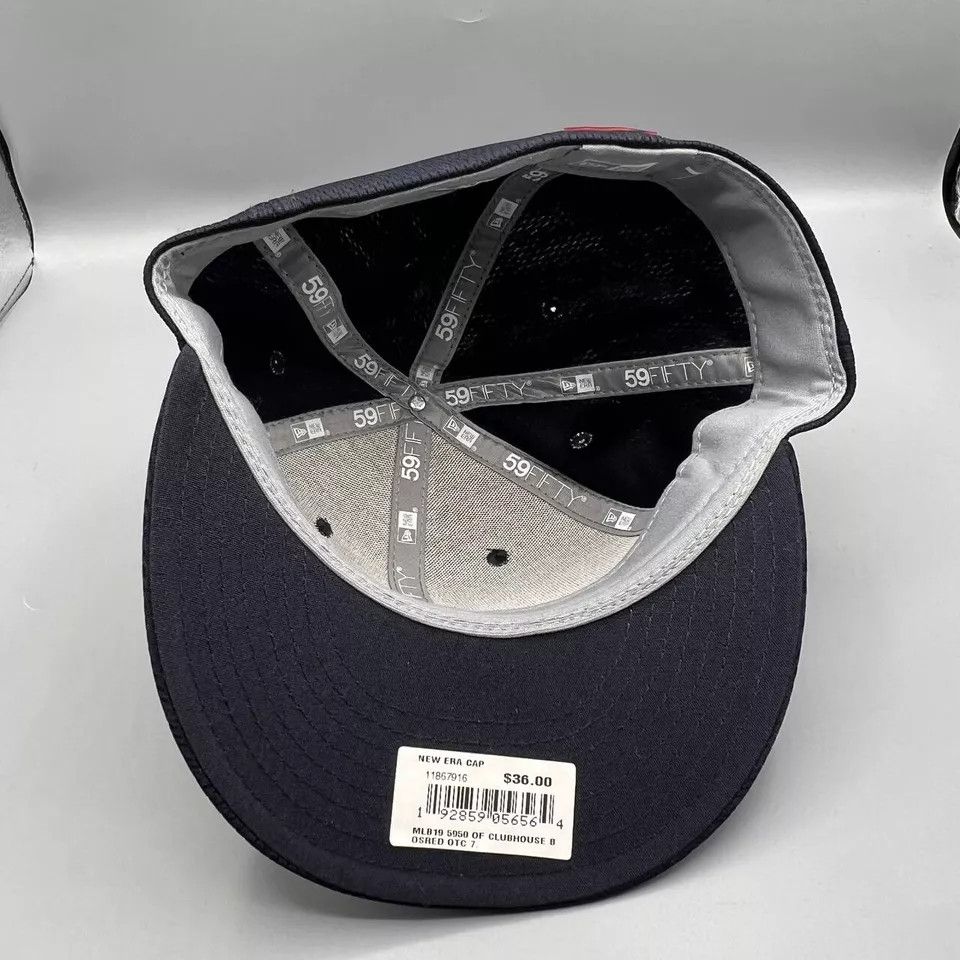 New Era Boston Red Sox Hat Men 7 59Fifty New Era Fitted Cap New Size ONE SIZE - 5 Thumbnail