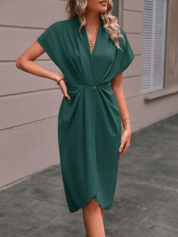 Other Summer Fashion V-neck Short Sleeve Dresses Women Size M / US 6-8 / IT 42-44 - 2 Thumbnail