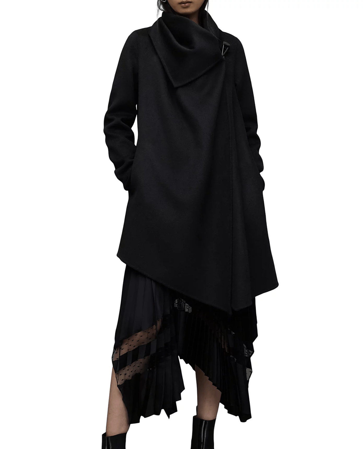 Allsaints ALLSAINTS Monument Eve Waterfall Coat Size S / US 4 / IT 40 - 1 Thumbnail