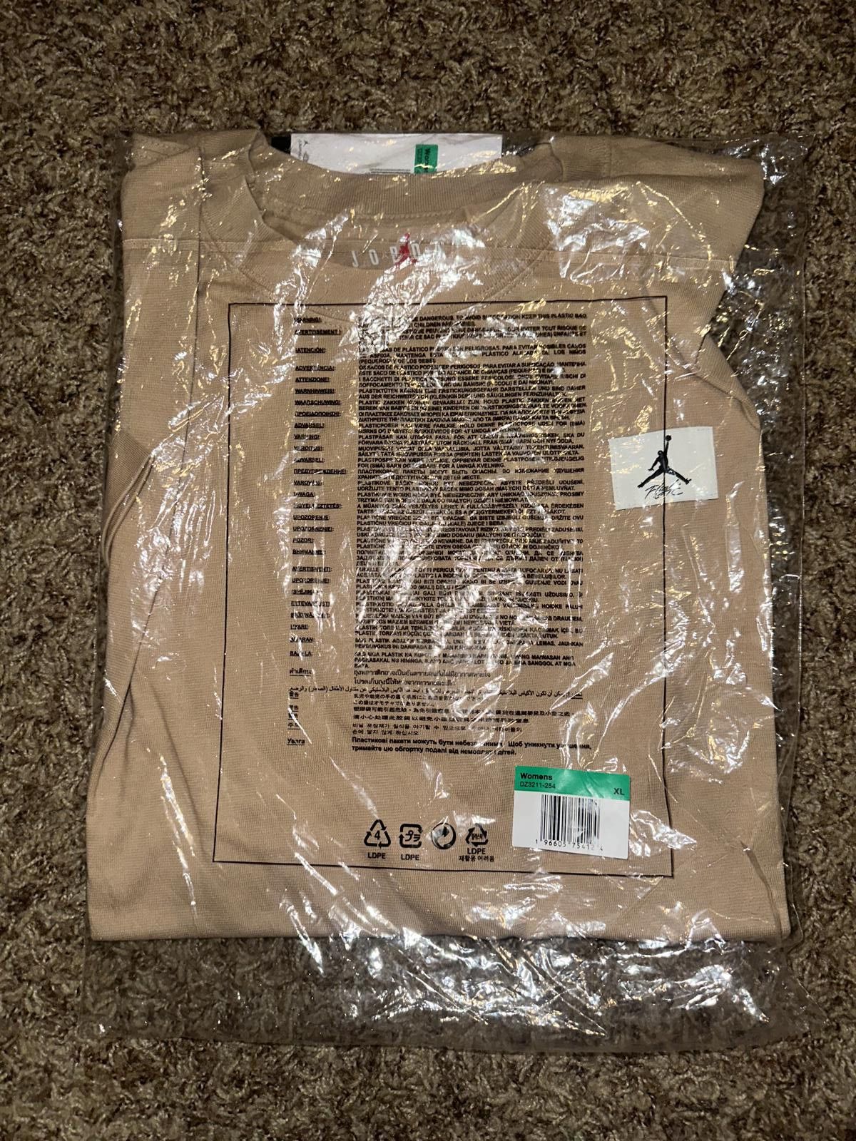 Nike Jordan Sport Women's Cropped Beige T-Shirt Size XL / US 12-14 / IT 48-50 - 11 Thumbnail