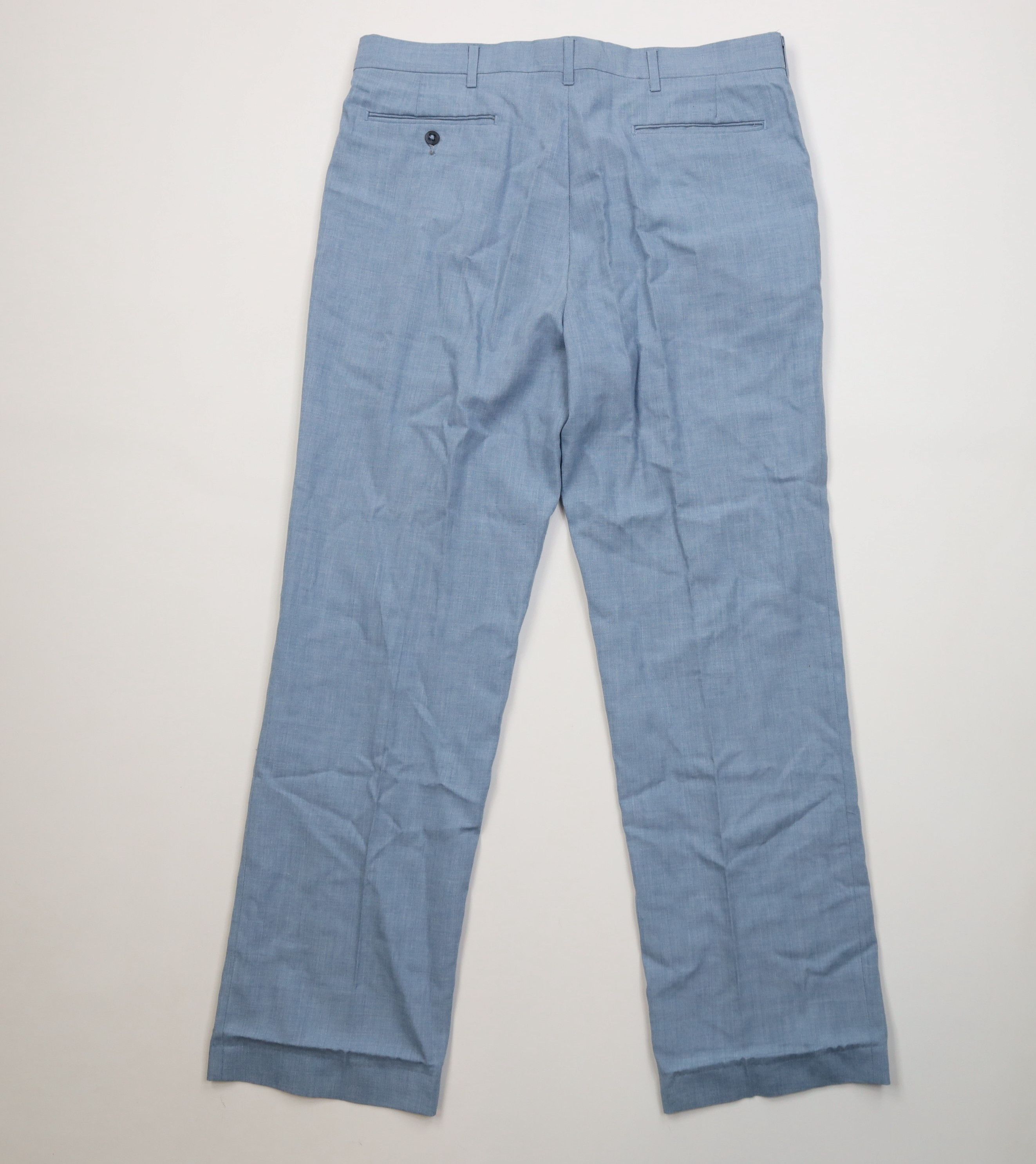 Vintage Vintage 70s Blend Chambray Wide Leg Chino Pants USA Size US 34 / EU 50 - 10 Thumbnail