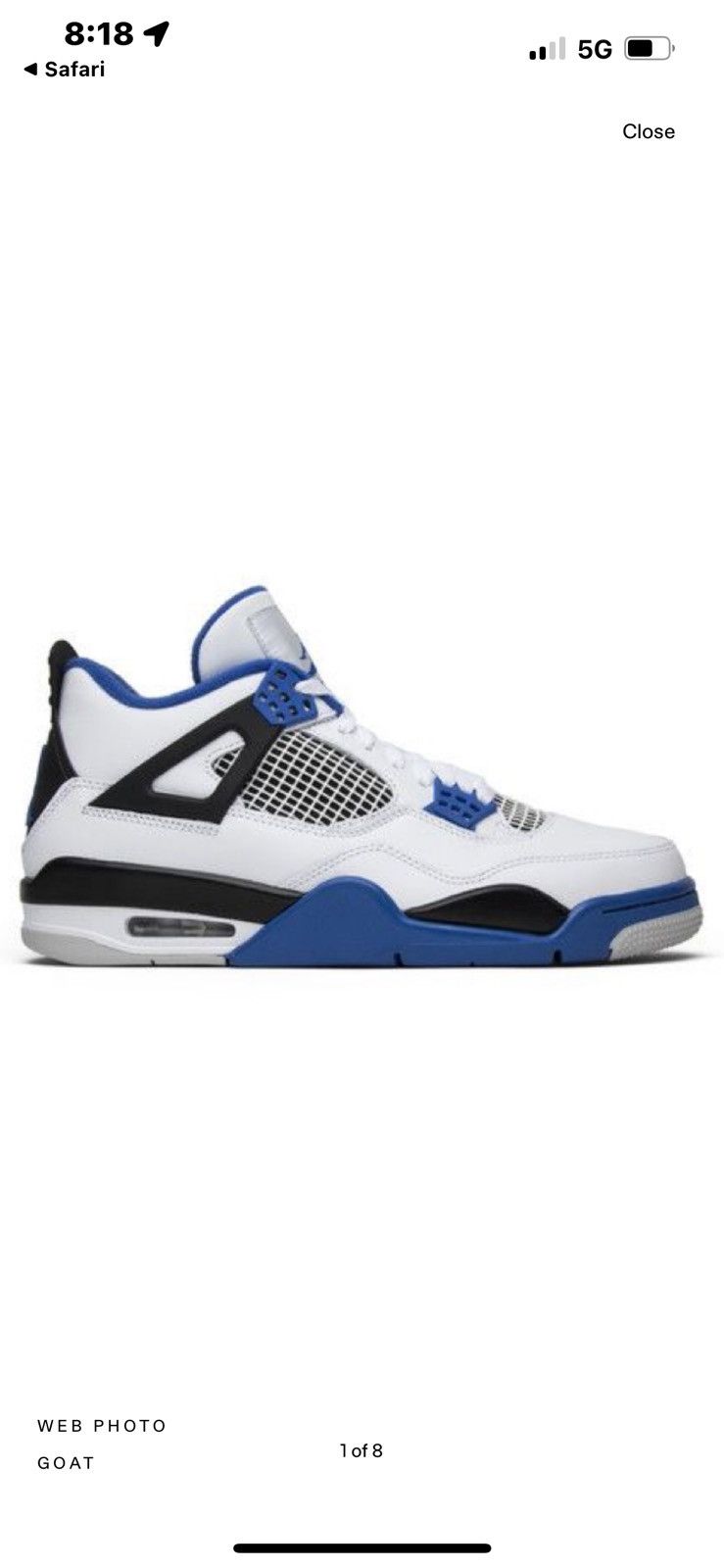 Nike Jordan 4 Retro Motorsports Size US 12 / EU 45 - 1 Thumbnail