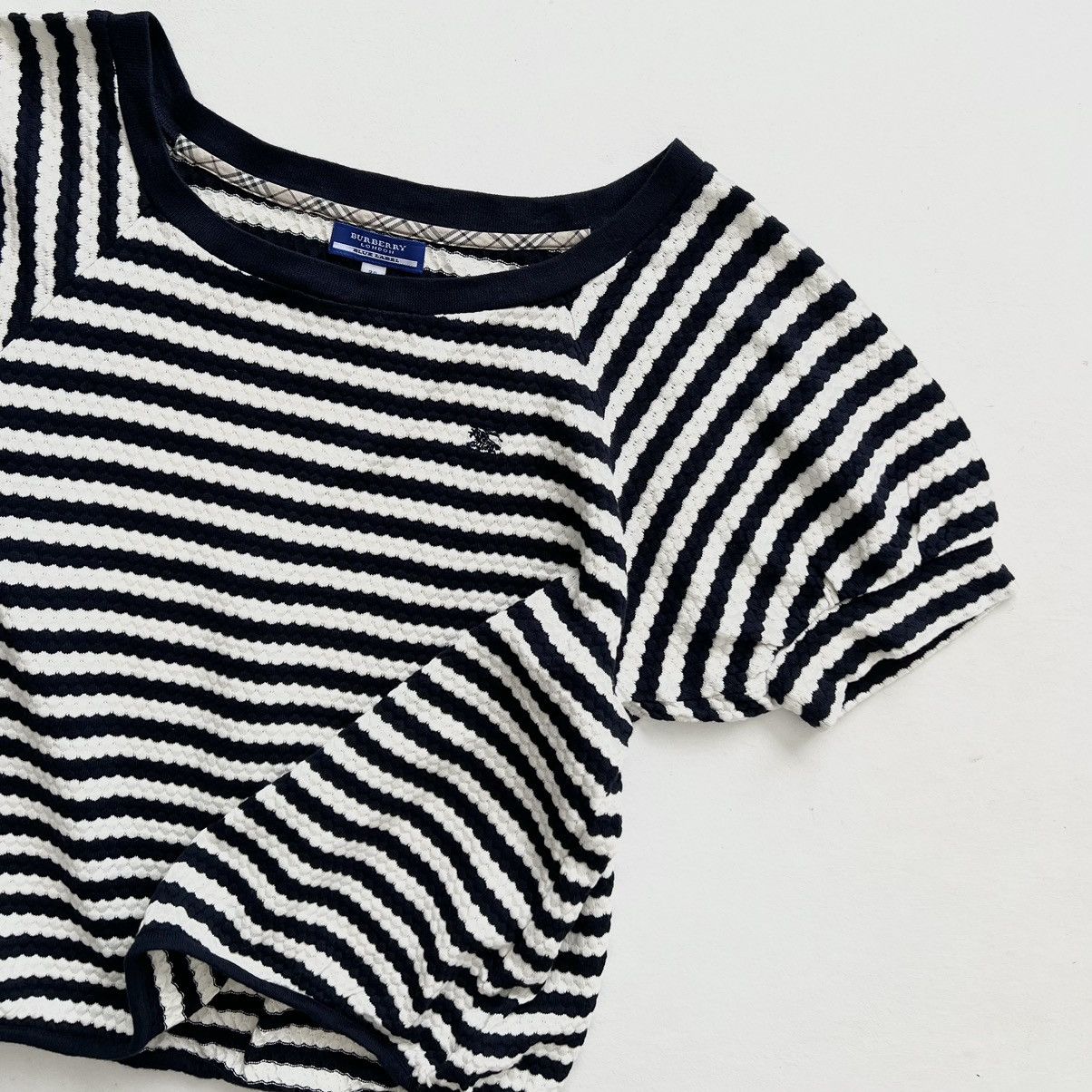 Burberry BURBERRY COTTON KNITTED STRIPE T-SHIRT Size M / US 6-8 / IT 42-44 - 3 Thumbnail