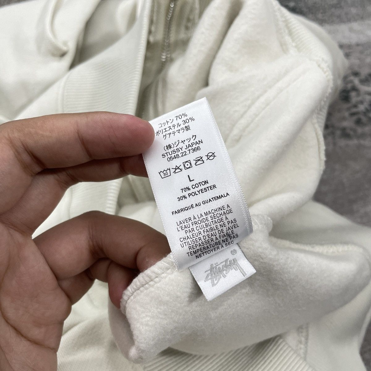 Stussy STUSSY " DOLLIE " ZIP HOODIE STONE Size US L / EU 52-54 / 3 - 7 Thumbnail